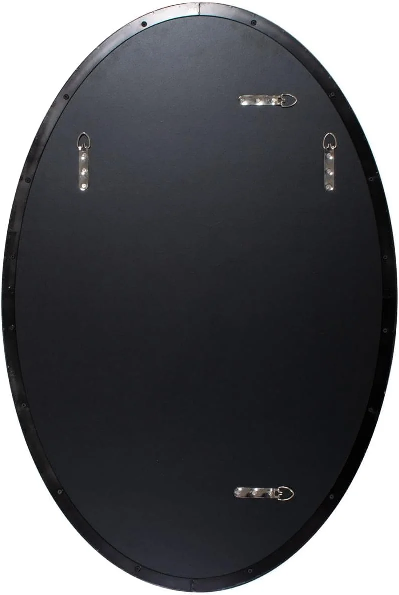 آینه تزئینی بیضی شکل استیل هوارد الیوت برای دیوار، آینه مشکی دیواری با قاب استیل ضد زنگ، آینه روشویی آویز بیضی شکل برای دکور دیوار، راهرو، اتاق خواب، اتاق نشیمن، 91.44 در 60.96 سانتی متر آینه تزئینی بیضی شکل استیل هوارد الیوت برای دیوار، آینه مشکی دیواری با قاب استیل ضد زنگ، آینه روشویی آویز بیضی شکل برای دکور دیوار، راهرو، اتاق خواب، اتاق نشیمن، 91.44 در 60.96 سانتی متر