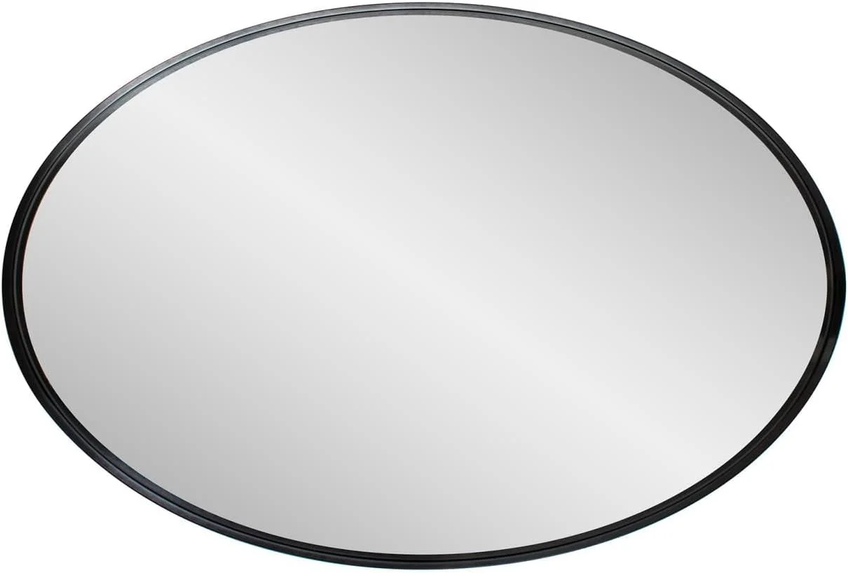 آینه تزئینی بیضی شکل استیل هوارد الیوت برای دیوار، آینه مشکی دیواری با قاب استیل ضد زنگ، آینه روشویی آویز بیضی شکل برای دکور دیوار، راهرو، اتاق خواب، اتاق نشیمن، 91.44 در 60.96 سانتی متر آینه تزئینی بیضی شکل استیل هوارد الیوت برای دیوار، آینه مشکی دیواری با قاب استیل ضد زنگ، آینه روشویی آویز بیضی شکل برای دکور دیوار، راهرو، اتاق خواب، اتاق نشیمن، 91.44 در 60.96 سانتی متر