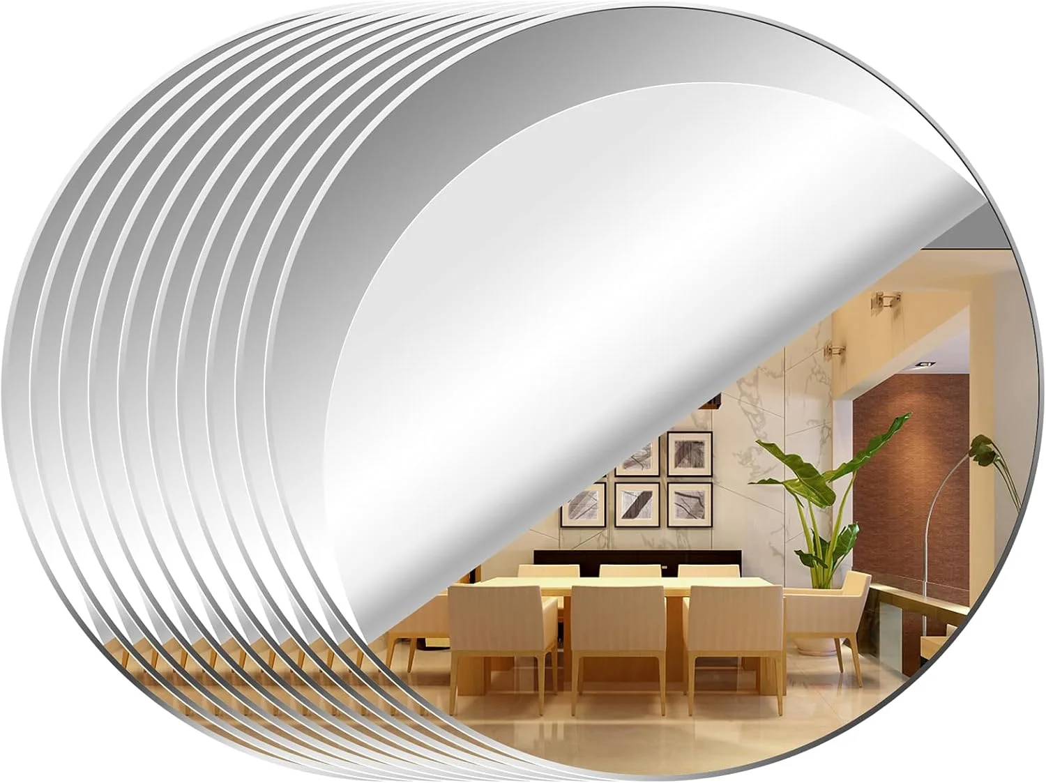 آینه دیواری گرد Leikedun بسته 10 عددی، آینه خود چسب 20 سانتی متری بزرگ، آینه دیواری اکریلیک غیر شیشه ای، آینه دایره ای آرایشی بدون قاب، استیکر آینه تزئینی برای حمام، اتاق خواب، اتاق نشیمن، درب آینه دیواری گرد Leikedun بسته 10 عددی، آینه خود چسب 20 سانتی متری بزرگ، آینه دیواری اکریلیک غیر شیشه ای، آینه دایره ای آرایشی بدون قاب، استیکر آینه تزئینی برای حمام، اتاق خواب، اتاق نشیمن، درب