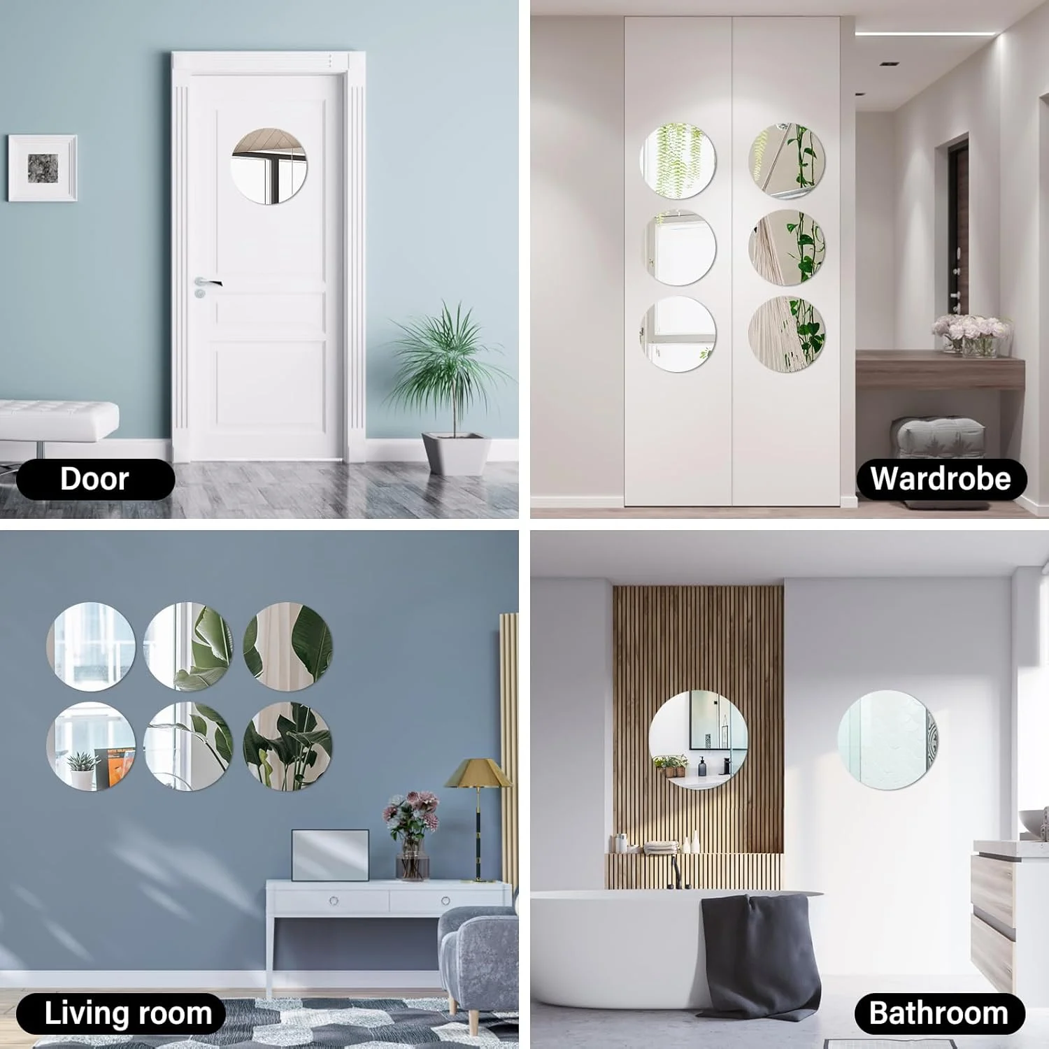 آینه دیواری گرد Leikedun بسته 10 عددی، آینه خود چسب 20 سانتی متری بزرگ، آینه دیواری اکریلیک غیر شیشه ای، آینه دایره ای آرایشی بدون قاب، استیکر آینه تزئینی برای حمام، اتاق خواب، اتاق نشیمن، درب آینه دیواری گرد Leikedun بسته 10 عددی، آینه خود چسب 20 سانتی متری بزرگ، آینه دیواری اکریلیک غیر شیشه ای، آینه دایره ای آرایشی بدون قاب، استیکر آینه تزئینی برای حمام، اتاق خواب، اتاق نشیمن، درب