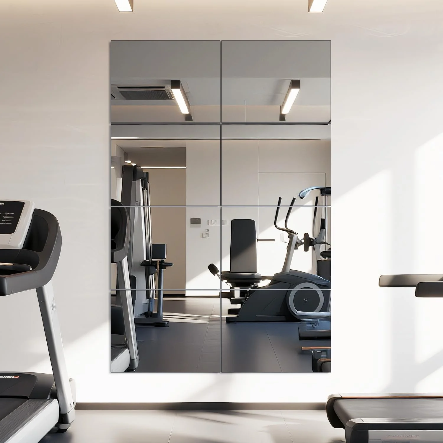 کاشی آینه بزرگ VASUHOME، 40x30 سانتی متر (8 عدد)، آینه های دیواری تمام قد برای باشگاه خانگی، گاراژ، اتاق خواب، اتاق نشیمن، درب - انعکاس HD، نصب آسان DIY کاشی آینه بزرگ VASUHOME، 40x30 سانتی متر (8 عدد)، آینه های دیواری تمام قد برای باشگاه خانگی، گاراژ، اتاق خواب، اتاق نشیمن، درب - انعکاس HD، نصب آسان DIY