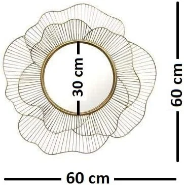 آینه دکوراتیو فلزی طرح رز طلایی Urban Hamlet، مناسب دکوراسیون منزل (هنری، قاب دار) آینه دکوراتیو فلزی طرح رز طلایی Urban Hamlet، مناسب دکوراسیون منزل (هنری، قاب دار)