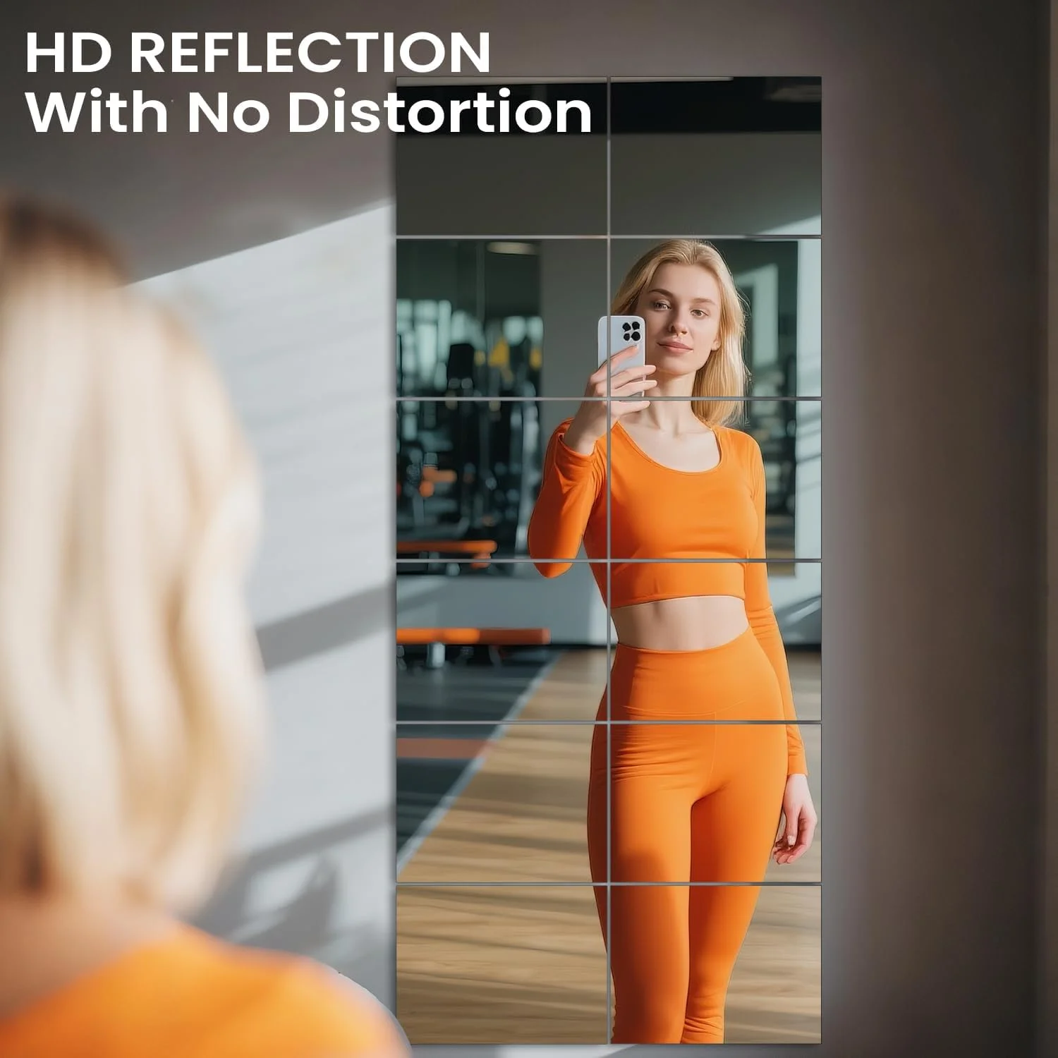 کاشی آینه بزرگ VASUHOME، 40x30 سانتی متر (8 عدد)، آینه های دیواری تمام قد برای باشگاه خانگی، گاراژ، اتاق خواب، اتاق نشیمن، درب - انعکاس HD، نصب آسان DIY کاشی آینه بزرگ VASUHOME، 40x30 سانتی متر (8 عدد)، آینه های دیواری تمام قد برای باشگاه خانگی، گاراژ، اتاق خواب، اتاق نشیمن، درب - انعکاس HD، نصب آسان DIY