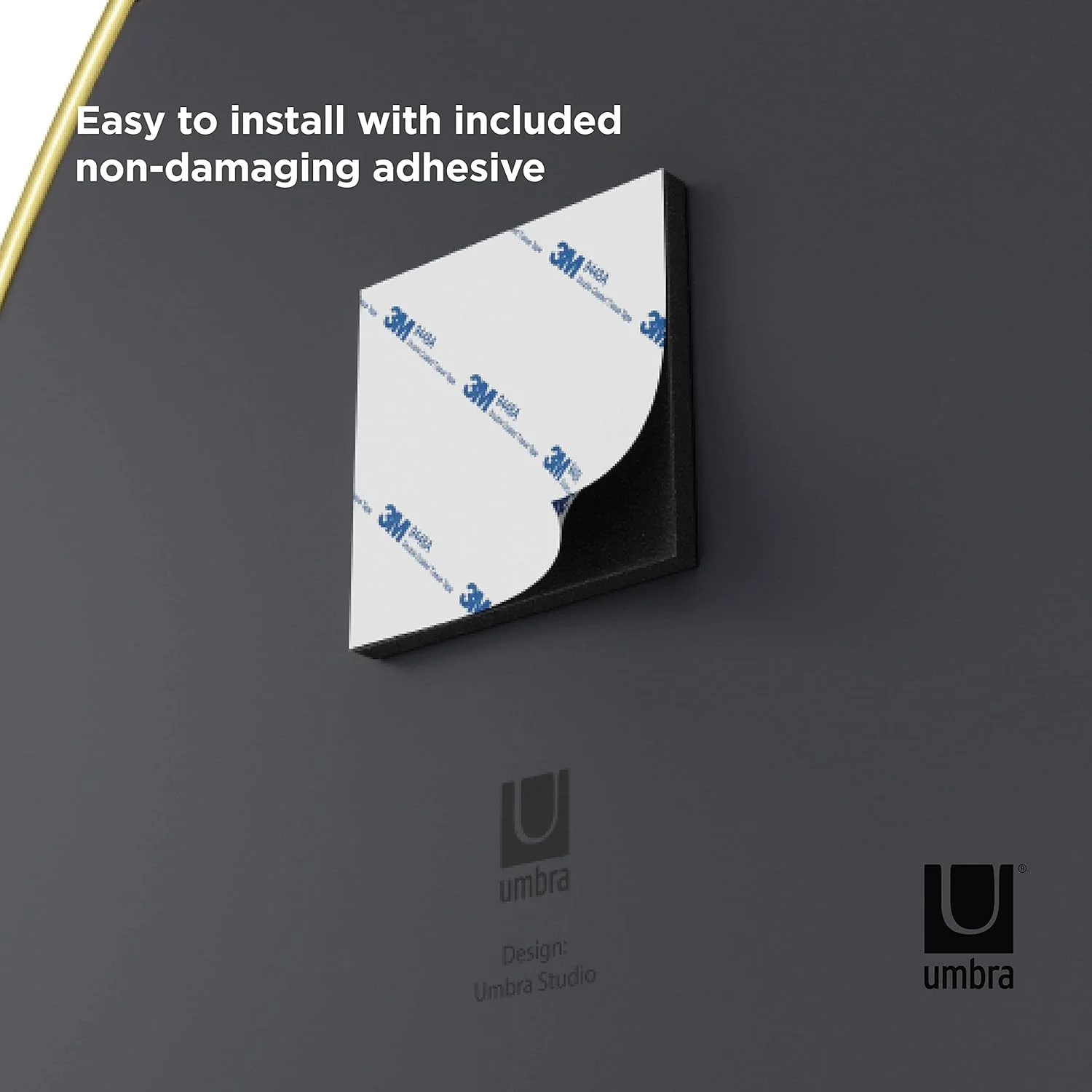 آینه های سنگریزه ای هابا Umbra، ست 3 عددی، برنجی