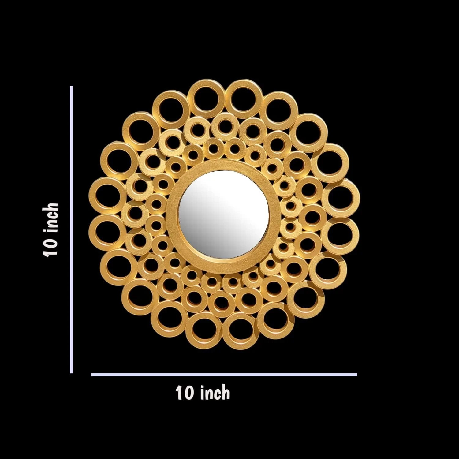 ست شیک 3 تایی آینه های دکوراتیو دیواری 10 اینچی برای اتاق نشیمن، دکوراسیون منزل و اتاق خواب، لوازم جانبی دکور دیواری آویز گرد - طلایی ست شیک 3 تایی آینه های دکوراتیو دیواری 10 اینچی برای اتاق نشیمن، دکوراسیون منزل و اتاق خواب، لوازم جانبی دکور دیواری آویز گرد - طلایی