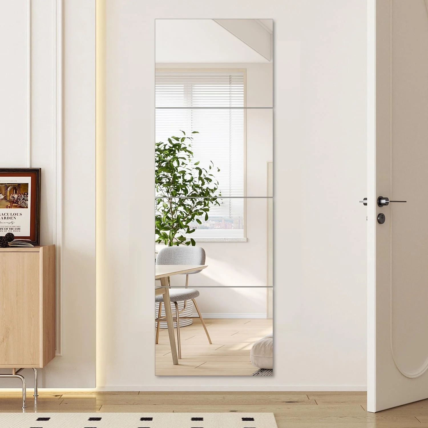 کاشی آینه بزرگ VASUHOME، 40x30 سانتی متر (8 عدد)، آینه های دیواری تمام قد برای باشگاه خانگی، گاراژ، اتاق خواب، اتاق نشیمن، درب - انعکاس HD، نصب آسان DIY کاشی آینه بزرگ VASUHOME، 40x30 سانتی متر (8 عدد)، آینه های دیواری تمام قد برای باشگاه خانگی، گاراژ، اتاق خواب، اتاق نشیمن، درب - انعکاس HD، نصب آسان DIY