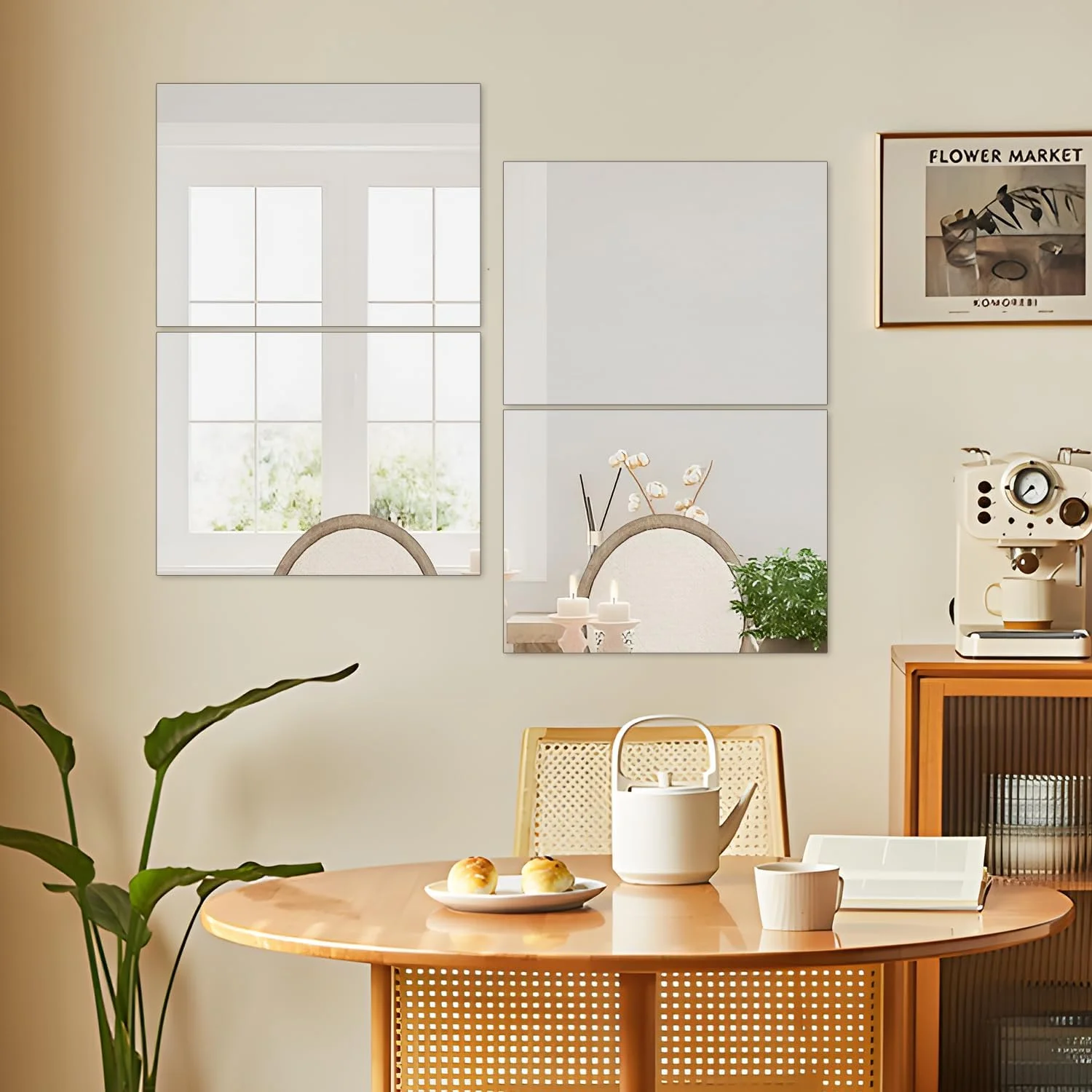 کاشی آینه بزرگ VASUHOME، 40x30 سانتی متر (8 عدد)، آینه های دیواری تمام قد برای باشگاه خانگی، گاراژ، اتاق خواب، اتاق نشیمن، درب - انعکاس HD، نصب آسان DIY کاشی آینه بزرگ VASUHOME، 40x30 سانتی متر (8 عدد)، آینه های دیواری تمام قد برای باشگاه خانگی، گاراژ، اتاق خواب، اتاق نشیمن، درب - انعکاس HD، نصب آسان DIY