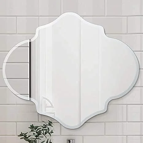 آینه دیواری تزئینی بدون قاب TINITALO، مناسب برای حمام، دکوراسیون منزل، ابعاد: 60 در 76 سانتی متر، مدل QG 96 آینه دیواری تزئینی بدون قاب TINITALO، مناسب برای حمام، دکوراسیون منزل، ابعاد: 60 در 76 سانتی متر، مدل QG 96