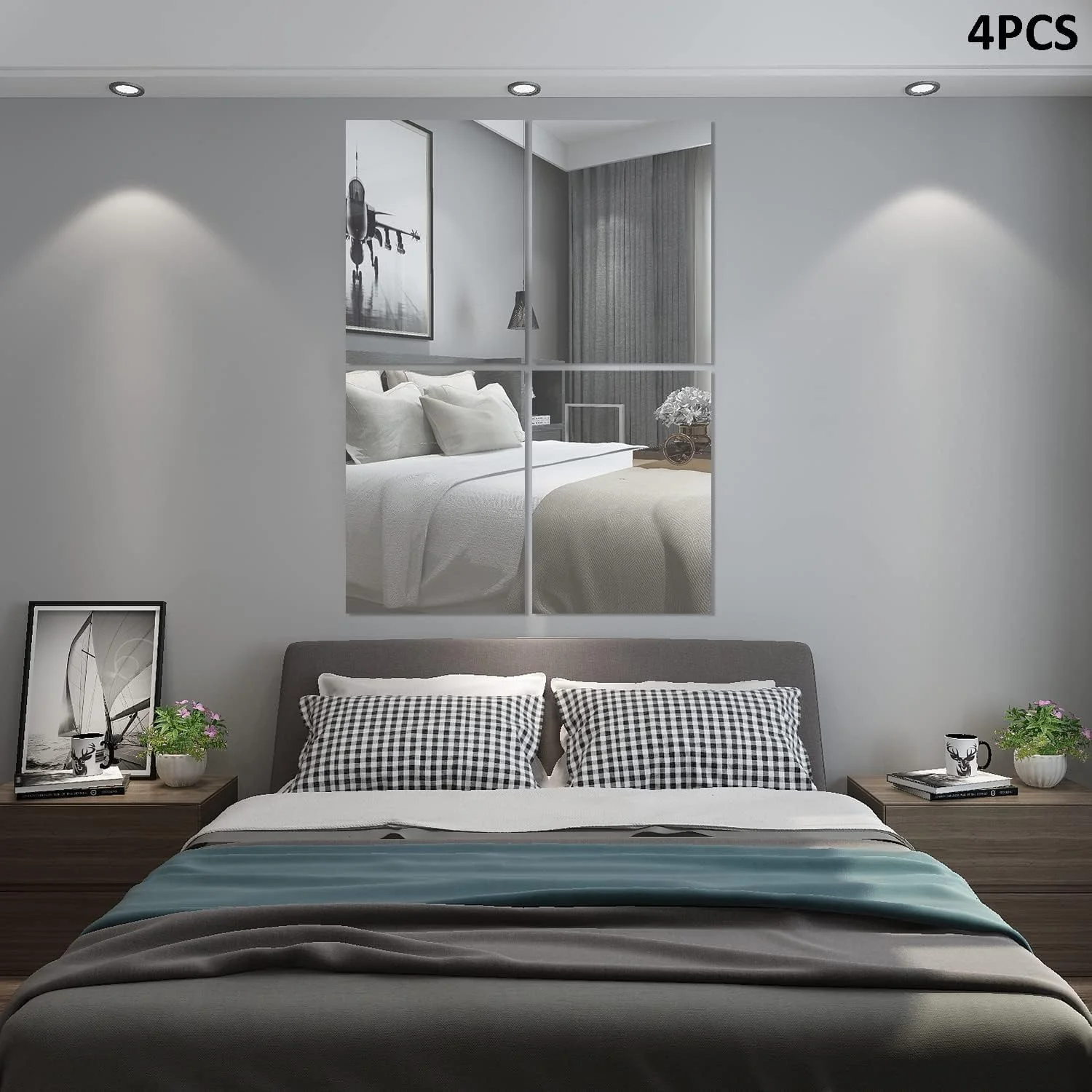 بسته 4 عددی آینه دیواری TSKDKIT، آینه های شیشه ای خود چسب، آینه های دیواری تزئینی HD، 40 × 30 سانتی متر، آینه بدون قاب، آینه تمام قد بزرگ برای توالت مهمان، حمام، اتاق رختکن، اتاق نشیمن و غیره بسته 4 عددی آینه دیواری TSKDKIT، آینه های شیشه ای خود چسب، آینه های دیواری تزئینی HD، 40 × 30 سانتی متر، آینه بدون قاب، آینه تمام قد بزرگ برای توالت مهمان، حمام، اتاق رختکن، اتاق نشیمن و غیره