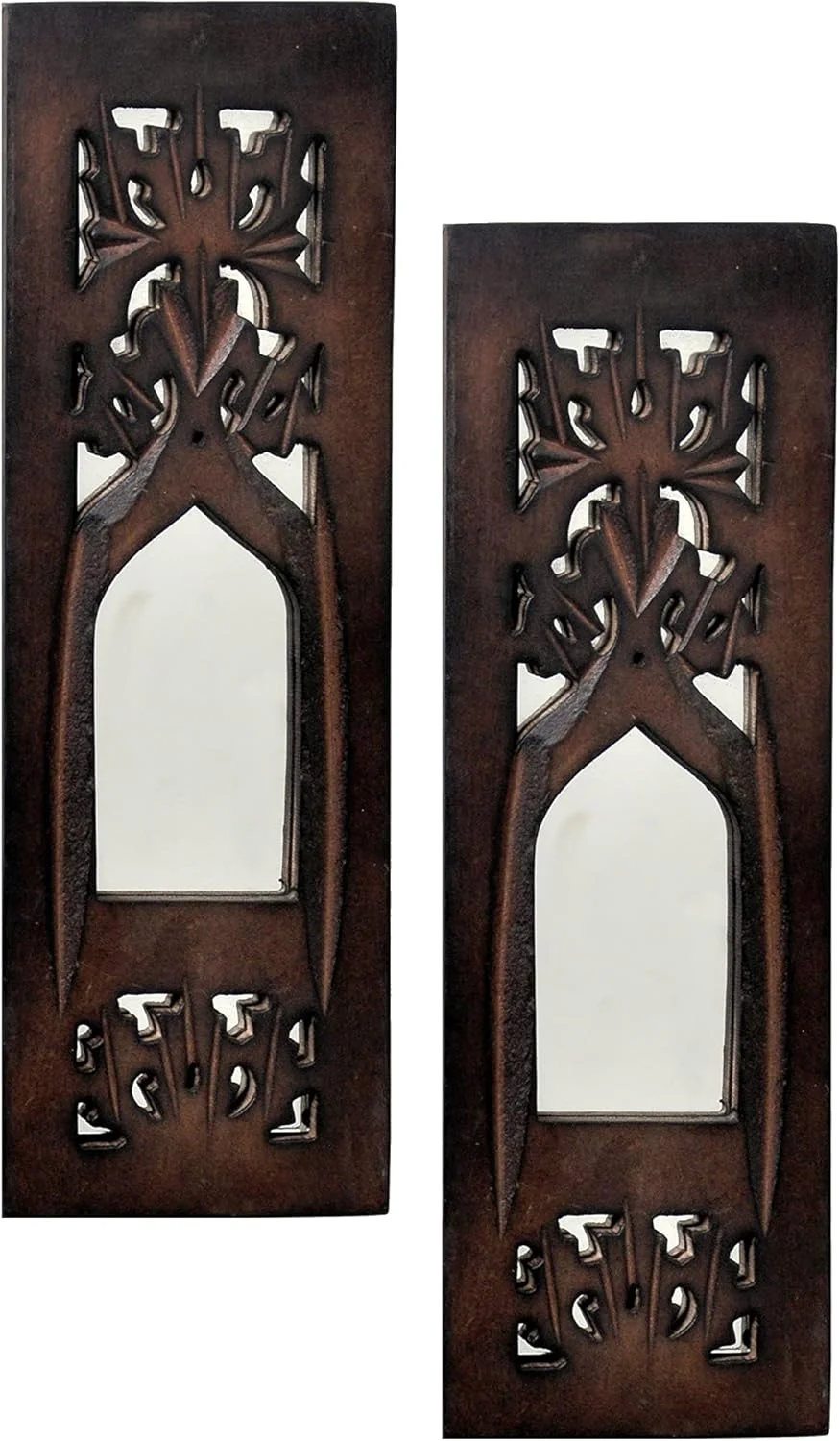 آویز دیواری چوبی رنگ شده WHF طرح جاروکا با آینه داخلی، آویز دیواری چوبی، پنل دیواری چوبی (11.5 سانتی متر، طبیعی) مجموعه دو عددی (مستطیلی) (قاب دار) آویز دیواری چوبی رنگ شده WHF طرح جاروکا با آینه داخلی، آویز دیواری چوبی، پنل دیواری چوبی (11.5 سانتی متر، طبیعی) مجموعه دو عددی (مستطیلی) (قاب دار)