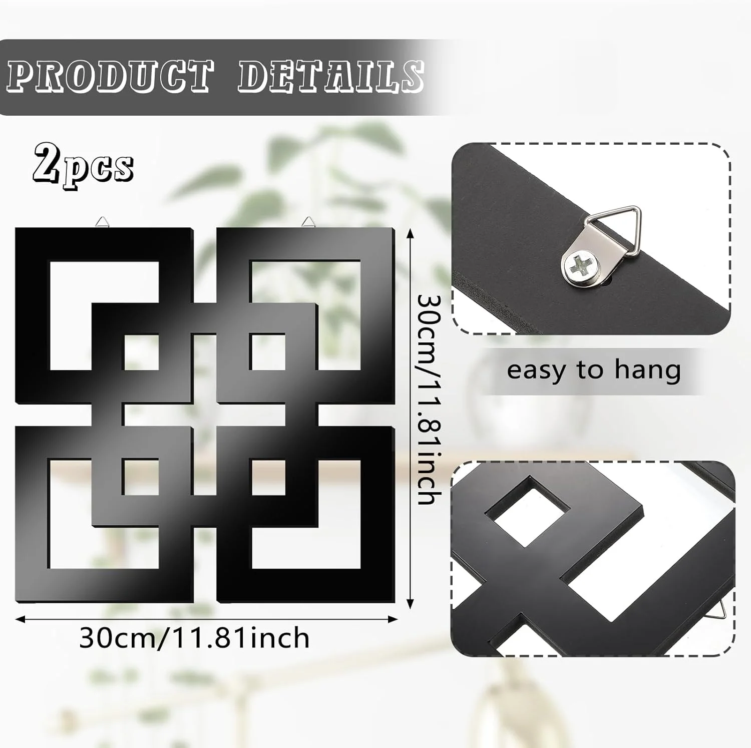 ویست دوتکه دکور دیواری آینه ای مربع شکل، هنر دیواری الماسی برجسته مربع، آینه دیواری تزئینی، آینه دیواری قابل نصب DIY برای اتاق خواب منزل، اتاق نشیمن، حمام (مشکی، آینه ای) ویست دوتکه دکور دیواری آینه ای مربع شکل، هنر دیواری الماسی برجسته مربع، آینه دیواری تزئینی، آینه دیواری قابل نصب DIY برای اتاق خواب منزل، اتاق نشیمن، حمام (مشکی، آینه ای)