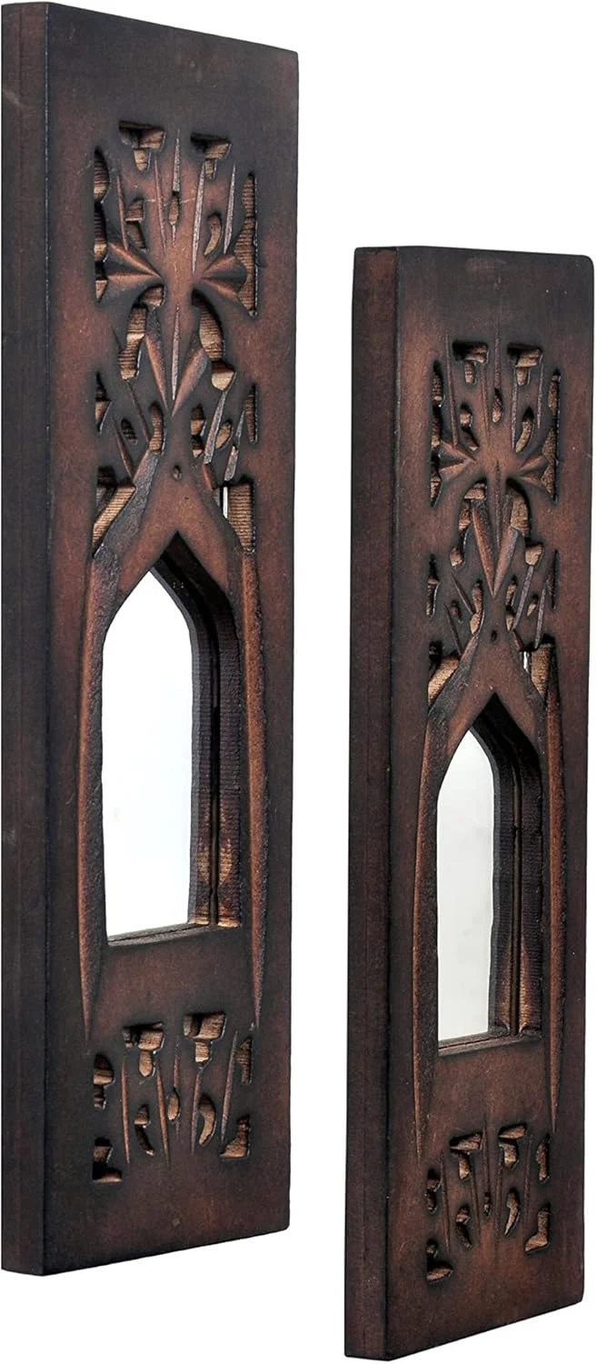 آویز دیواری چوبی رنگ شده WHF طرح جاروکا با آینه داخلی، آویز دیواری چوبی، پنل دیواری چوبی (11.5 سانتی متر، طبیعی) مجموعه دو عددی (مستطیلی) (قاب دار) آویز دیواری چوبی رنگ شده WHF طرح جاروکا با آینه داخلی، آویز دیواری چوبی، پنل دیواری چوبی (11.5 سانتی متر، طبیعی) مجموعه دو عددی (مستطیلی) (قاب دار)