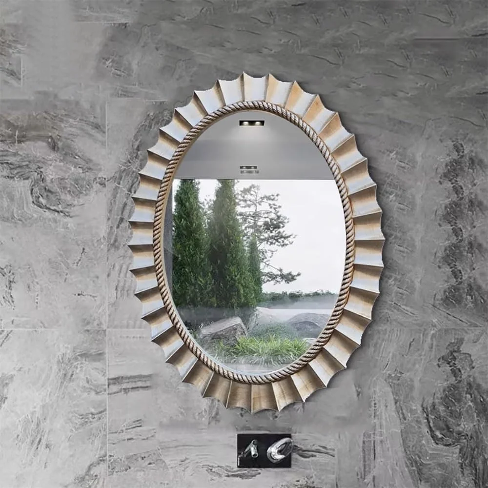 آینه وینتیج، آینه دیواری بزرگ، آینه آنتیک، آینه طلایی تزیینی، آینه بیضی شکل برای حمام، ورودی، اتاق نشیمن، راهرو (نقره ای) آینه وینتیج، آینه دیواری بزرگ، آینه آنتیک، آینه طلایی تزیینی، آینه بیضی شکل برای حمام، ورودی، اتاق نشیمن، راهرو (نقره ای)