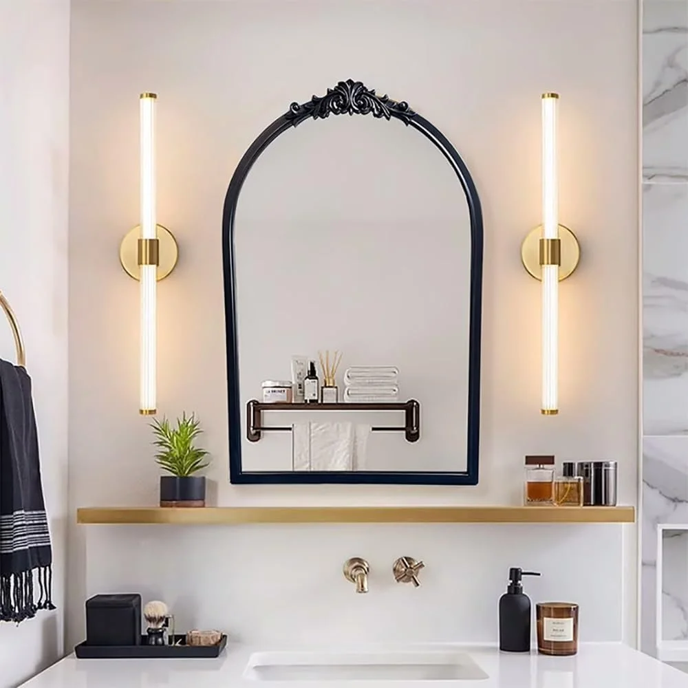 آینه دیواری قوسی تزئینی، آینه سیاه عتیقه قدیمی، آینه 60x90 سانتیمتری برای بالای شومینه/ورودی، آینههای تزئینی فرانسوی (50 * 77 سانتیمتر / 20 * 30 اینچ) آینه دیواری قوسی تزئینی، آینه سیاه عتیقه قدیمی، آینه 60x90 سانتیمتری برای بالای شومینه/ورودی، آینههای تزئینی فرانسوی (50 * 77 سانتیمتر / 20 * 30 اینچ)