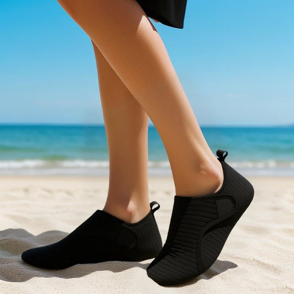 کفش آبی زنانه مناسب ساحل، شنا، استخر، رودخانه، پابرهنه، خشک‌شونده سریع، لغزنده، مناسب استخر، ساحل، موج‌سواری، پارک آبی و یوگا