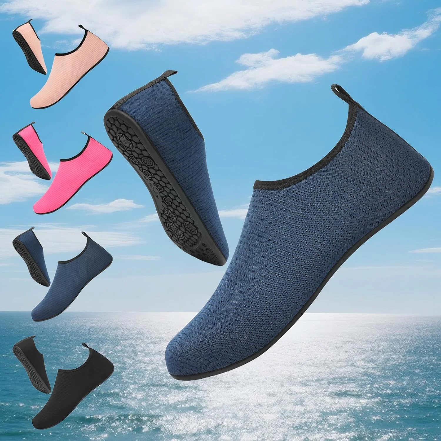کفش های آبی زنانه مردانه جوراب های آکوا خشک شونده سریع مناسب شنا ساحل یوگا ورزش استخر کمپینگ