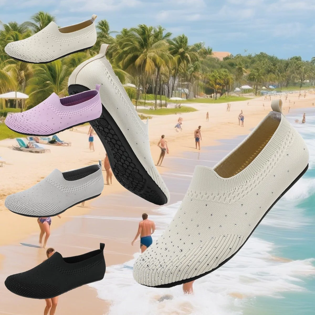 کفش آبی زنانه مناسب ساحل، شنا، استخر، رودخانه، پابرهنه، خشکشونده سریع، لغزنده، مناسب استخر، ساحل، موجسواری، پارک آبی، یوگا کفش آبی زنانه مناسب ساحل، شنا، استخر، رودخانه، پابرهنه، خشکشونده سریع، لغزنده، مناسب استخر، ساحل، موجسواری، پارک آبی، یوگا