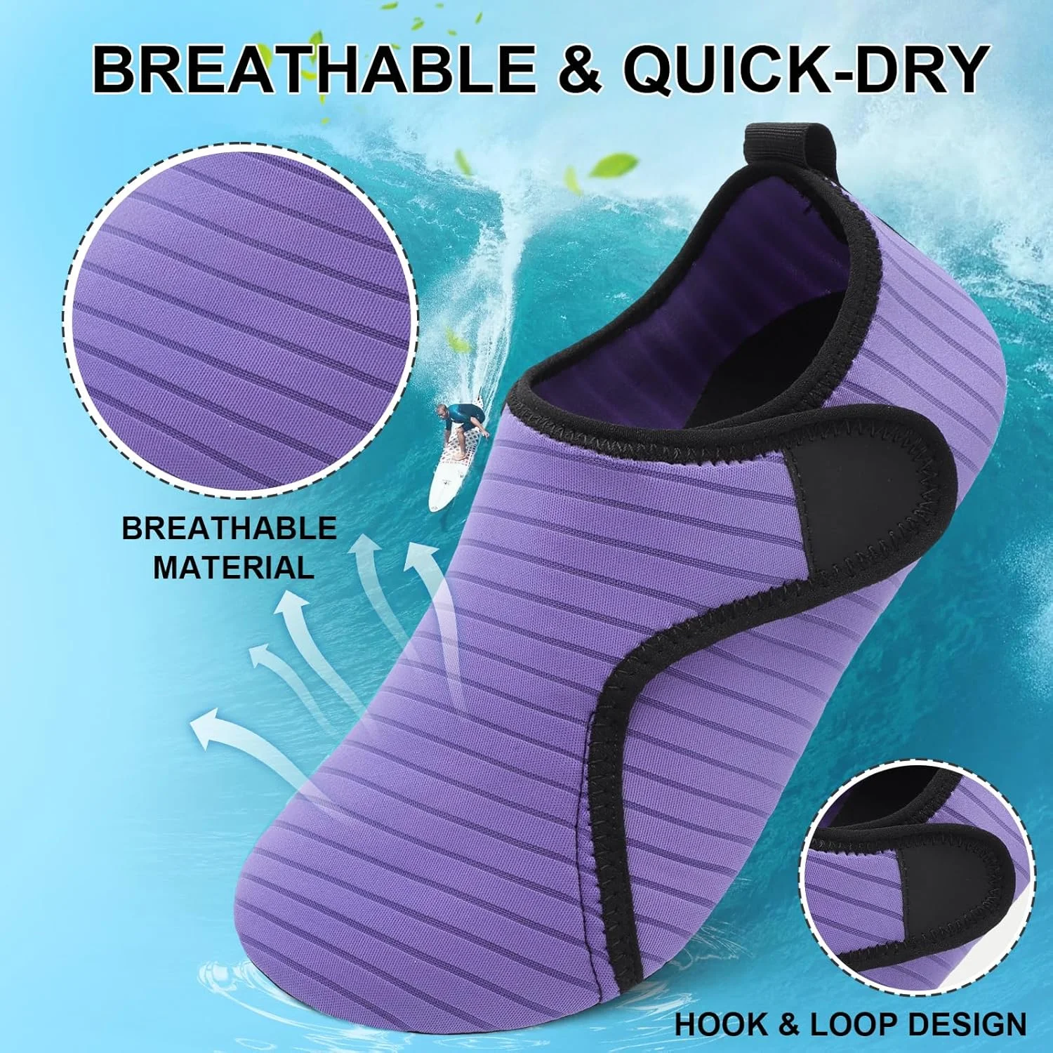 کفشهای آبی زنانه مناسب ساحل، شنا، استخر، رودخانه، پابرهنه، خشکشونده سریع، لغزنده، مناسب استخر، ساحل، موجسواری، پارک آبی، یوگا کفشهای آبی زنانه مناسب ساحل، شنا، استخر، رودخانه، پابرهنه، خشکشونده سریع، لغزنده، مناسب استخر، ساحل، موجسواری، پارک آبی، یوگا