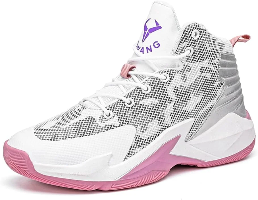 کفش‌های بسکتبال تنفسی زنانه WILTENA، کفش‌های ورزشی توری مردانه مناسب فضای باز، کفش‌های ورزشی بالشتکی ضد لغزش برای دویدن، پیاده‌روی و تمرین