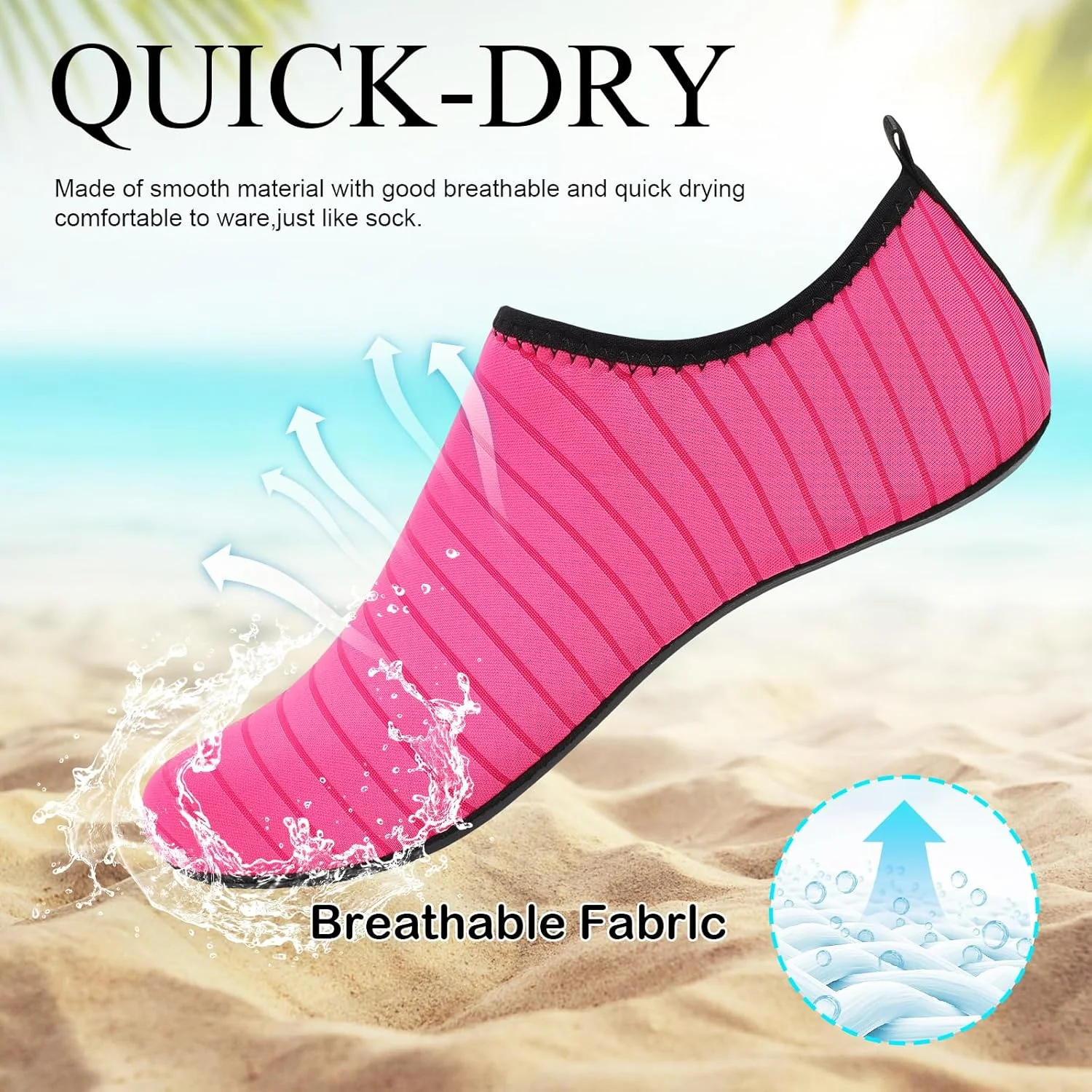 کفش آبی زنانه مردانه، جوراب های یوگا آکوا لغزنده و بدون جوراب مناسب استخر شنا ساحل موج سواری رودخانه
