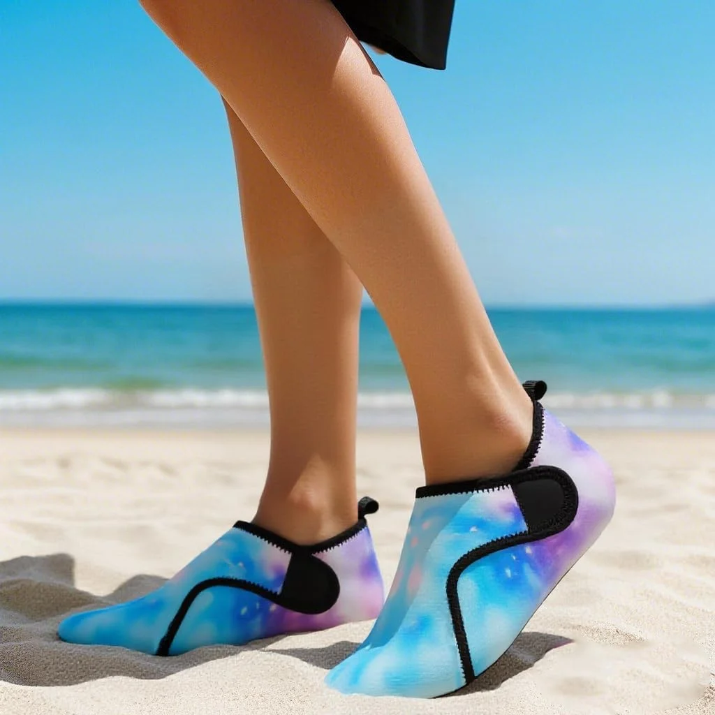 کفش آبی زنانه ساحلی، مناسب شنا، استخر، رودخانه، پابرهنه، خشک‌شونده سریع، لغزنده، برای استخر، ساحل، موج‌سواری، پارک آبی، یوگا