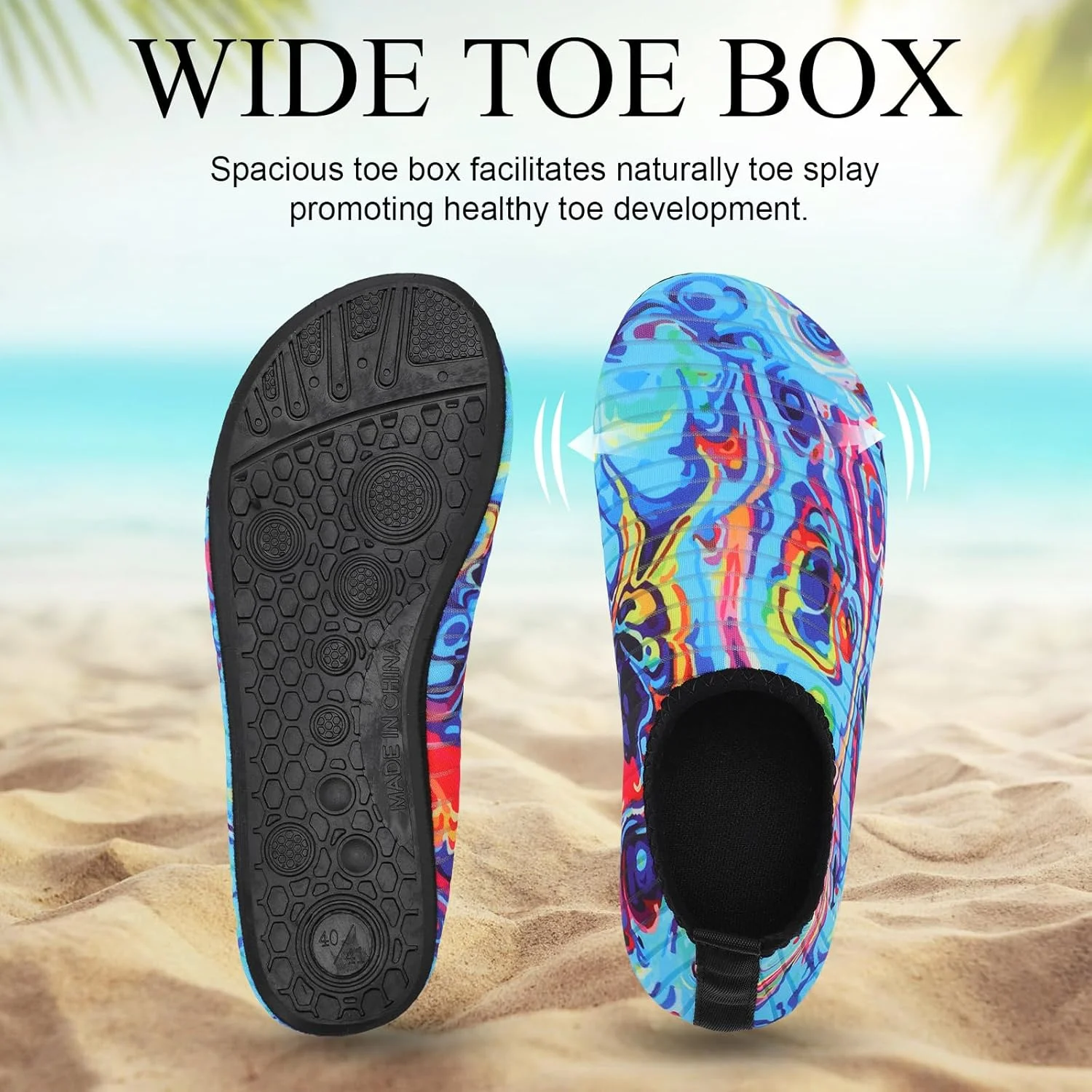 کفش آبی زنانه مردانه، جوراب های یوگا آکوا لغزنده و بدون جوراب مناسب شنا، استخر، ساحل، موج سواری و رودخانه