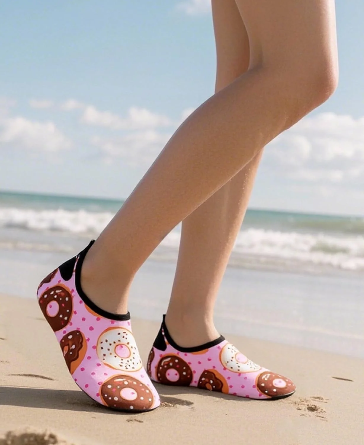 کفش های آبی زنانه مناسب ساحل، شنا، استخر، رودخانه، کفش های پا برهنه، خشک شونده سریع، لغزنده برای استخر، ساحل، موج سواری، پارک آبی، یوگا