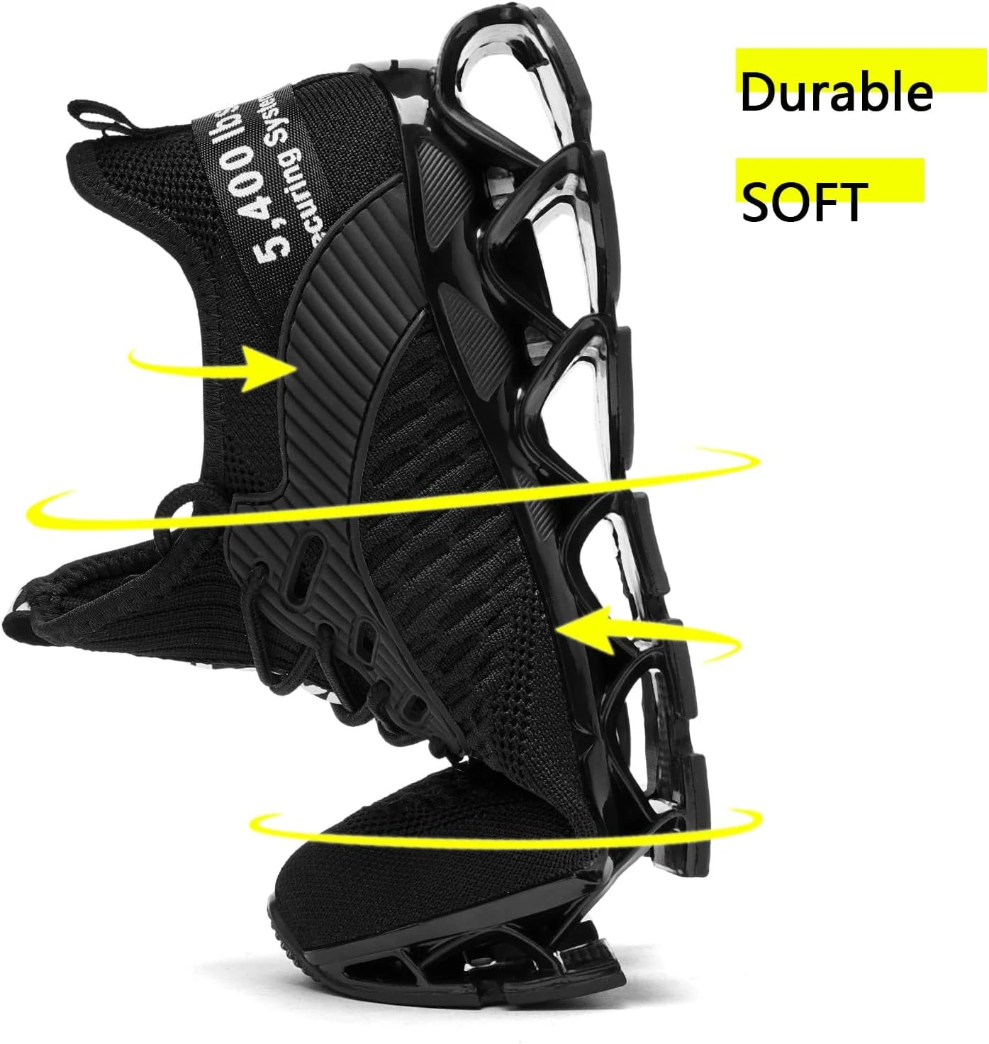 کفش‌های دویدن زنانه Vooncosir، کفش‌های کتانی تیغه‌ای ضد لغزش، راحت و شیک برای کار، تنیس، پیاده‌روی و ورزش