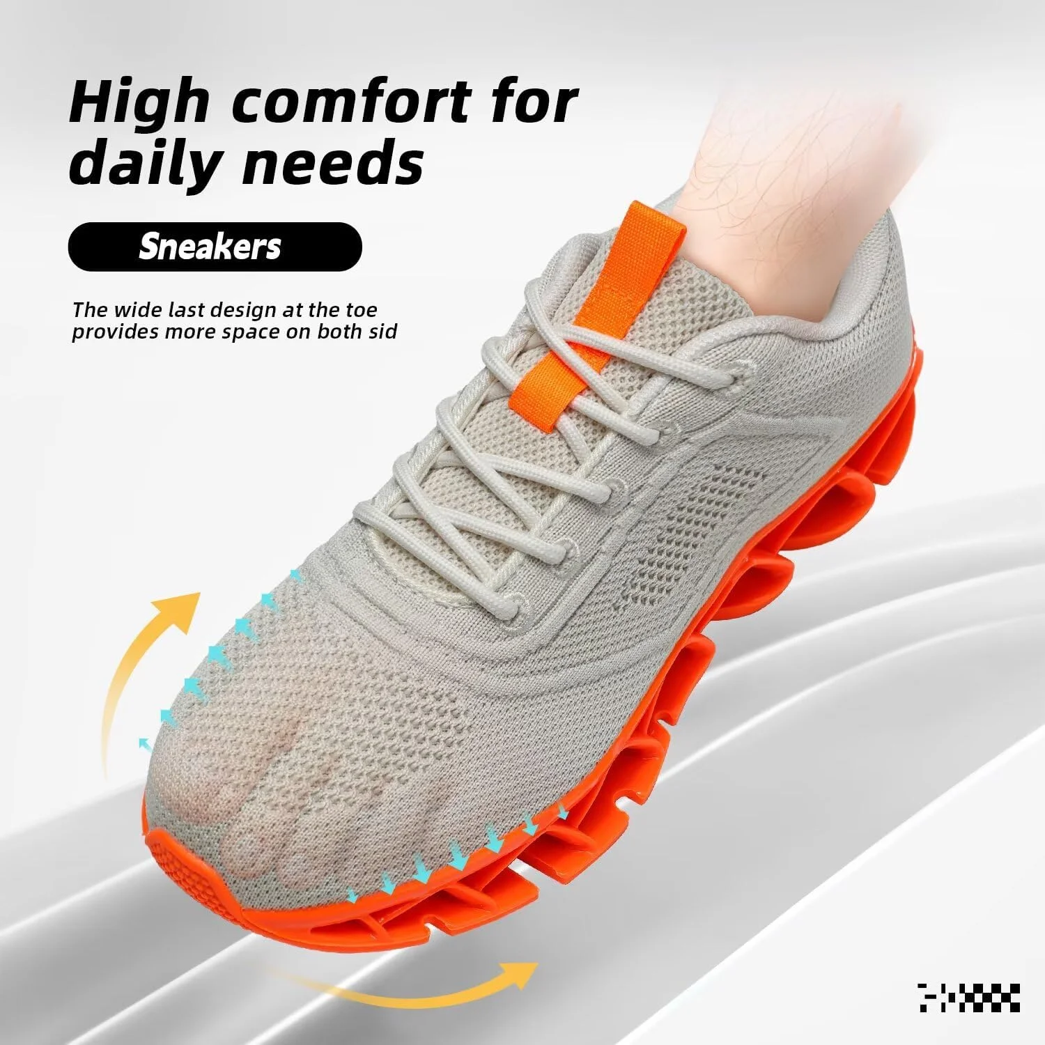 کفش‌های دویدن مردانه Kapsen، سبک وزن، تنفس‌پذیر، کفش‌های پیاده‌روی، کفش‌های کتانی مد روز ضد لغزش، کفش‌های ورزشی غیررسمی توری