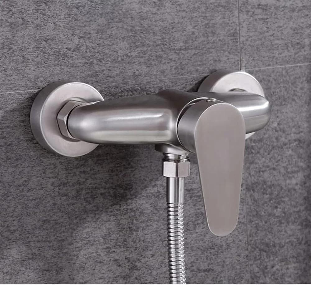 شیر دوش روبیك، شیر آب استیل تک دستگیره مخلوط آب سرد و گرم، شیر دیواری شیر دوش روبیك، شیر آب استیل تک دستگیره مخلوط آب سرد و گرم، شیر دیواری