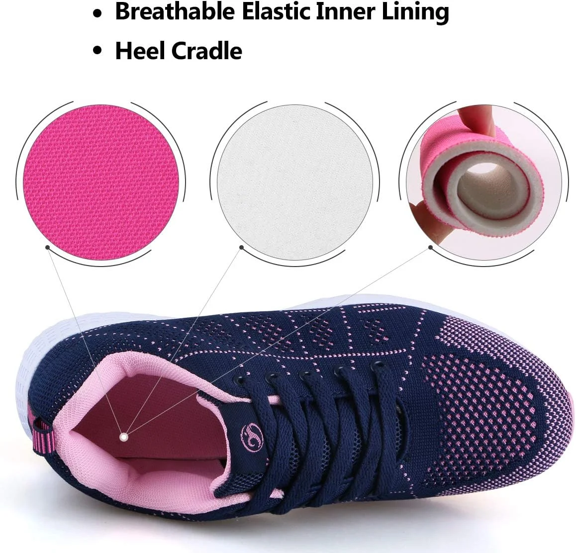 کفش های دویدن زنانه Youecci، کفش های ورزشی، کفش های تناسب اندام فضای باز، بند دار و تنفسی