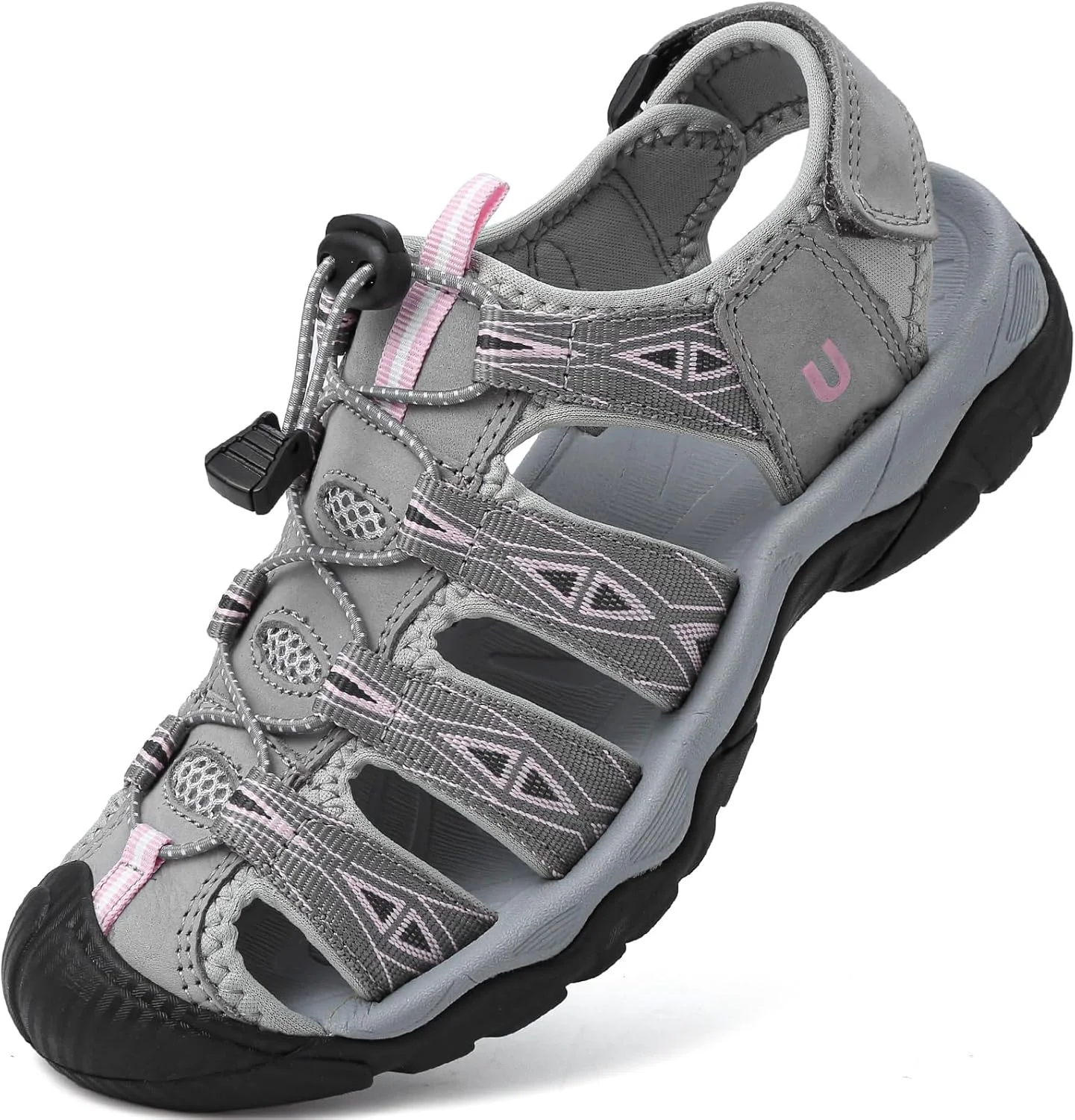 صندل ورزشی زنانه YASOWIN، صندل پیاده روی تابستانی با پنجه بسته، صندل ورزشی و پیاده روی سبک وزن و راحت مناسب ساحل و آب