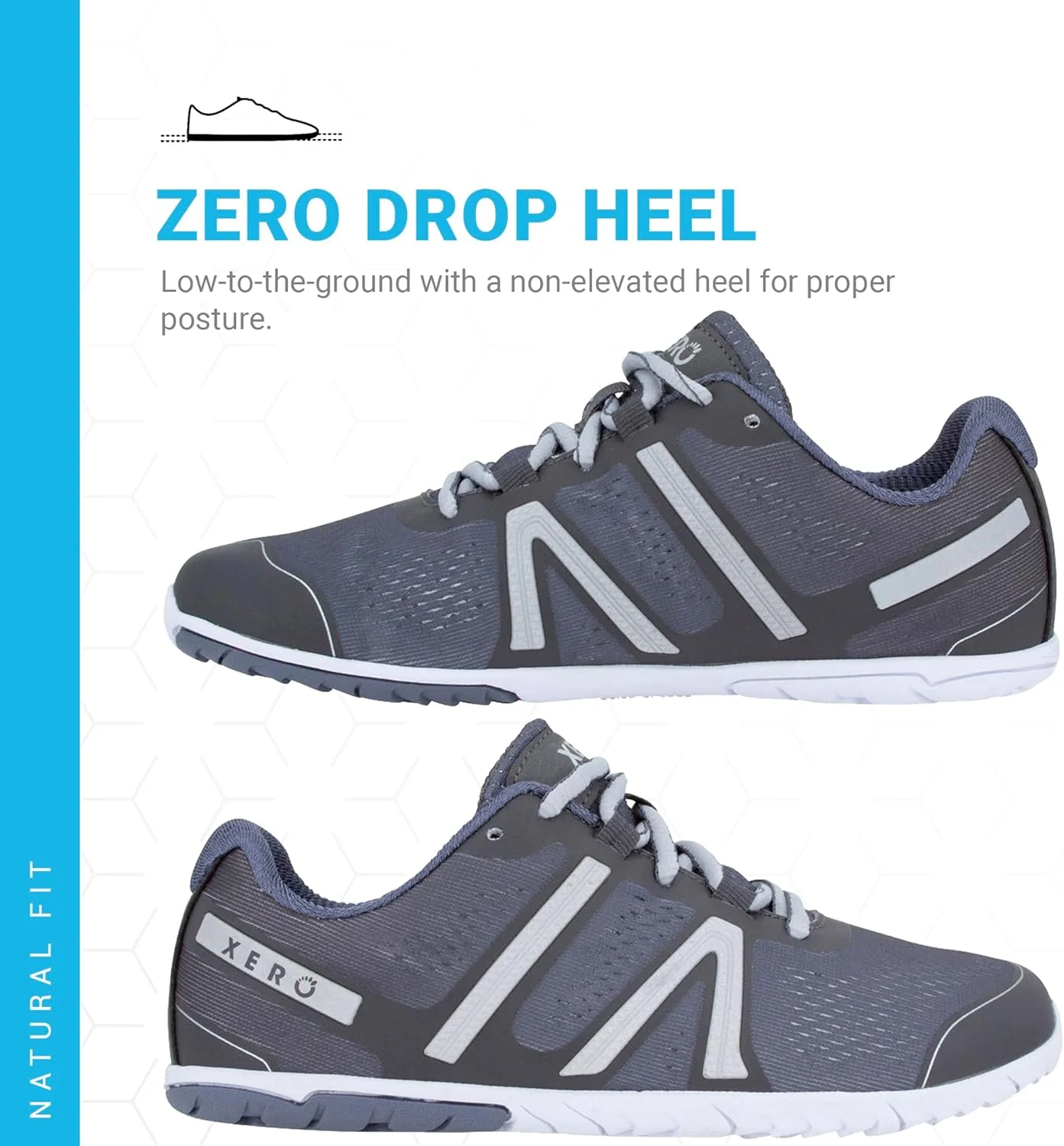 کفش های دویدن زنانه Xero Shoes | کفش های دویدن زنانه HFS | مینیمالیستی، زیرو دراپ، پنجه پهن برای زنان