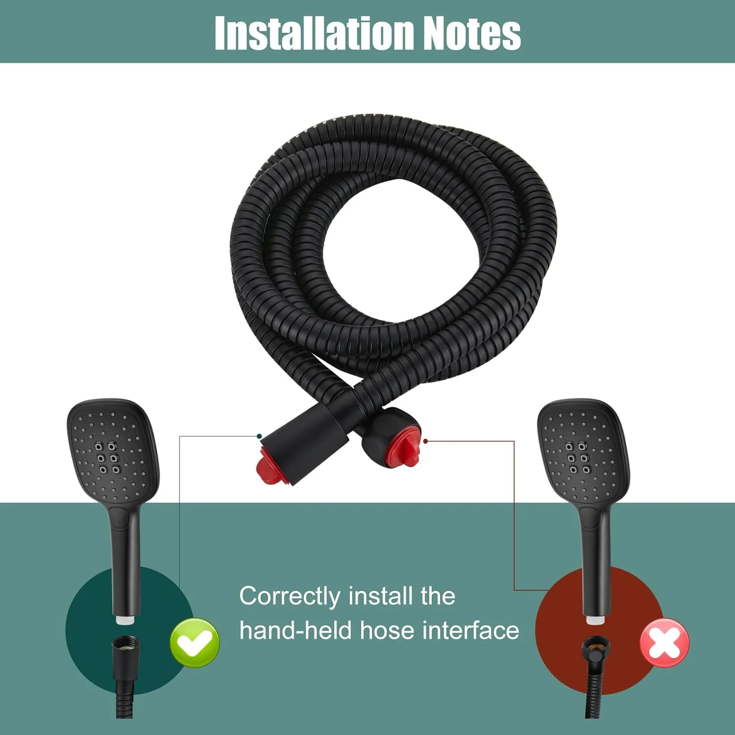 ست دوش حمام روکار هیلان با 3 عملکرد، شیر دوش حمام با سردوش بارانی 9 اینچی، اسپری دستی، مجموعه کامل با اسپری دستی قابل تنظیم، شیر پرکن وان، نصب دیواری، مشکی مات