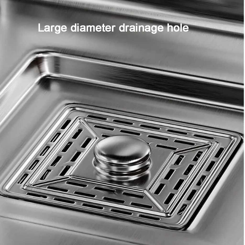 سینک ظرفشویی بادوام نقره ای آشپزخانه استودیو بار بالکن سینک استیل ضد زنگ سینک توکار استخر آب مخزن شستشوی ظروف، نقره ای - 65 * 45 * 21 سانتی متر