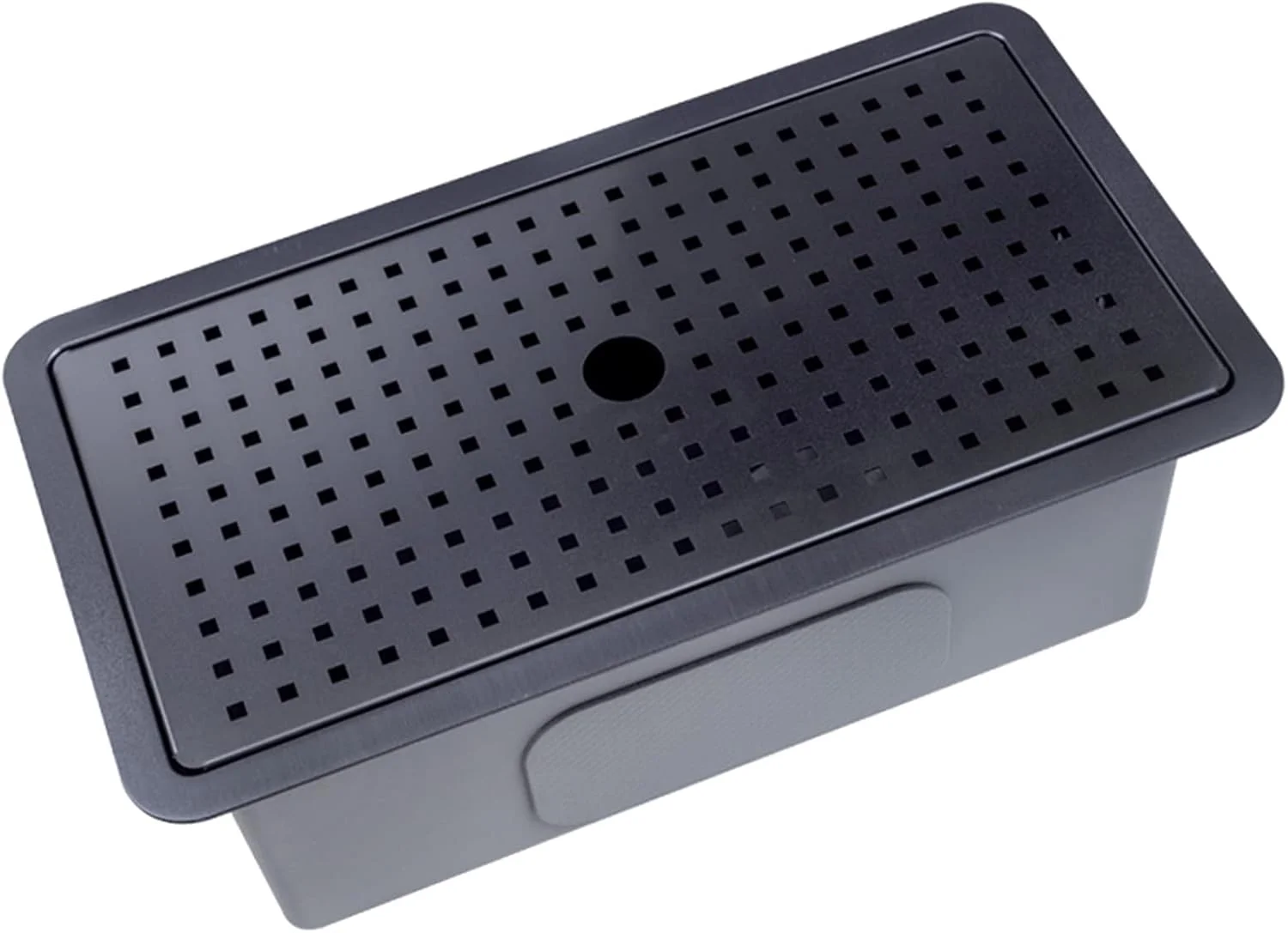 سینک تک لگنه، سینک کوچک مشکی استیل ضد زنگ، سینک ظرفشویی توکار 20 اینچی با پوشش قطره گیر و قطعات تخلیه، مناسب برای بارها، کافه ها، انباری (B 50 * 27 * 19cm)