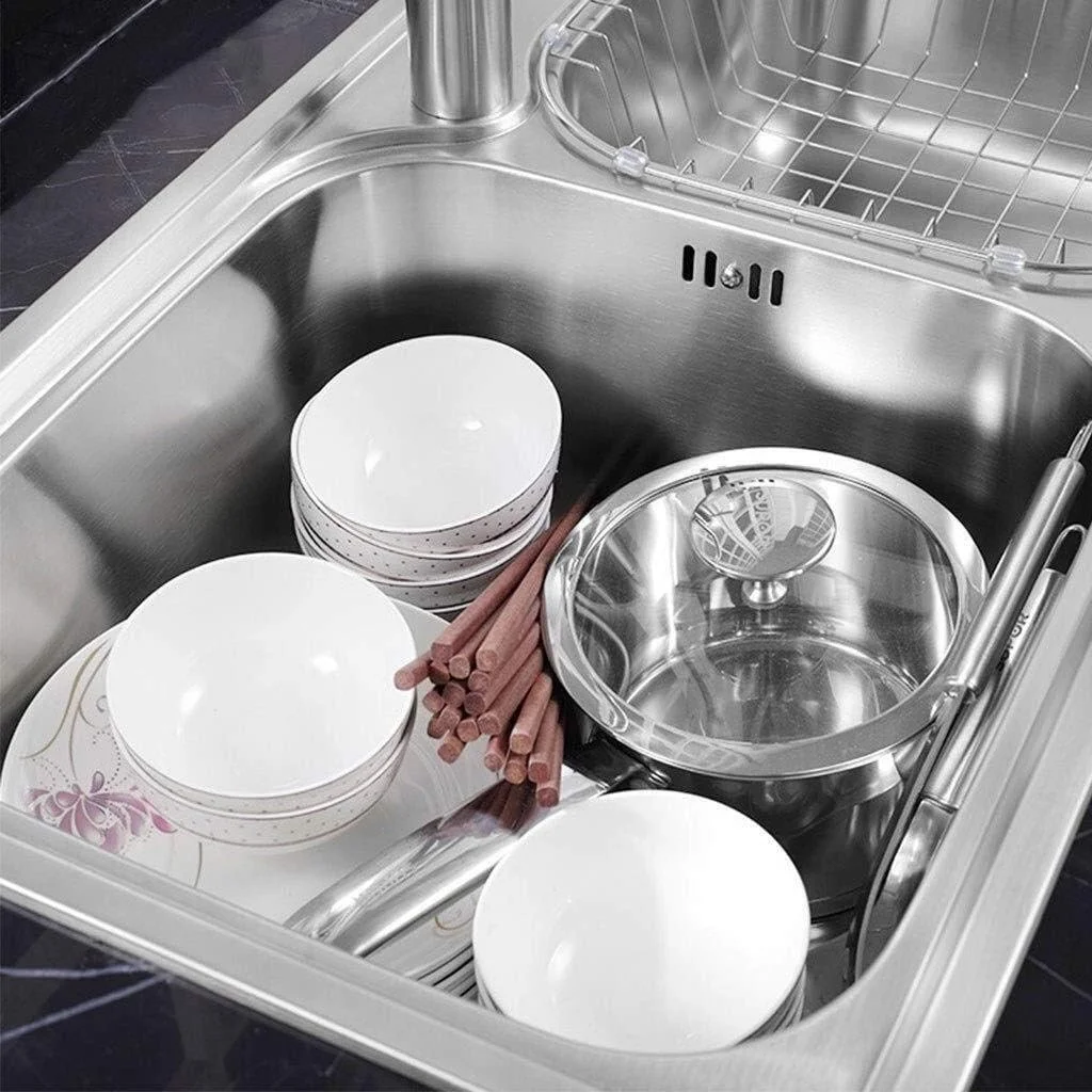 سینک ظرفشویی VLNAACH، سینک آشپزخانه استیل ضد زنگ تک لگنه دو لگنه توکار