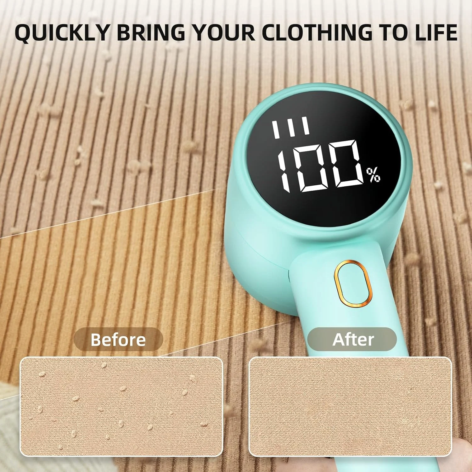 پرزگیر لباس Peiyuu، ریش تراش پارچه شارژی، از بین برنده پرز برقی قابل حمل با 3 سرعت، 6 تیغه، صفحه نمایش LED دیجیتال برای از بین بردن گلوله شدن لباس، مبلمان، ژاکت، مبل، پتو