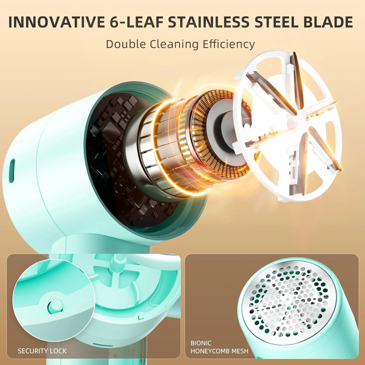 پرزگیر لباس Peiyuu، ریش تراش پارچه شارژی، از بین برنده پرز برقی قابل حمل با 3 سرعت، 6 تیغه، صفحه نمایش LED دیجیتال برای از بین بردن گلوله شدن لباس، مبلمان، ژاکت، مبل، پتو