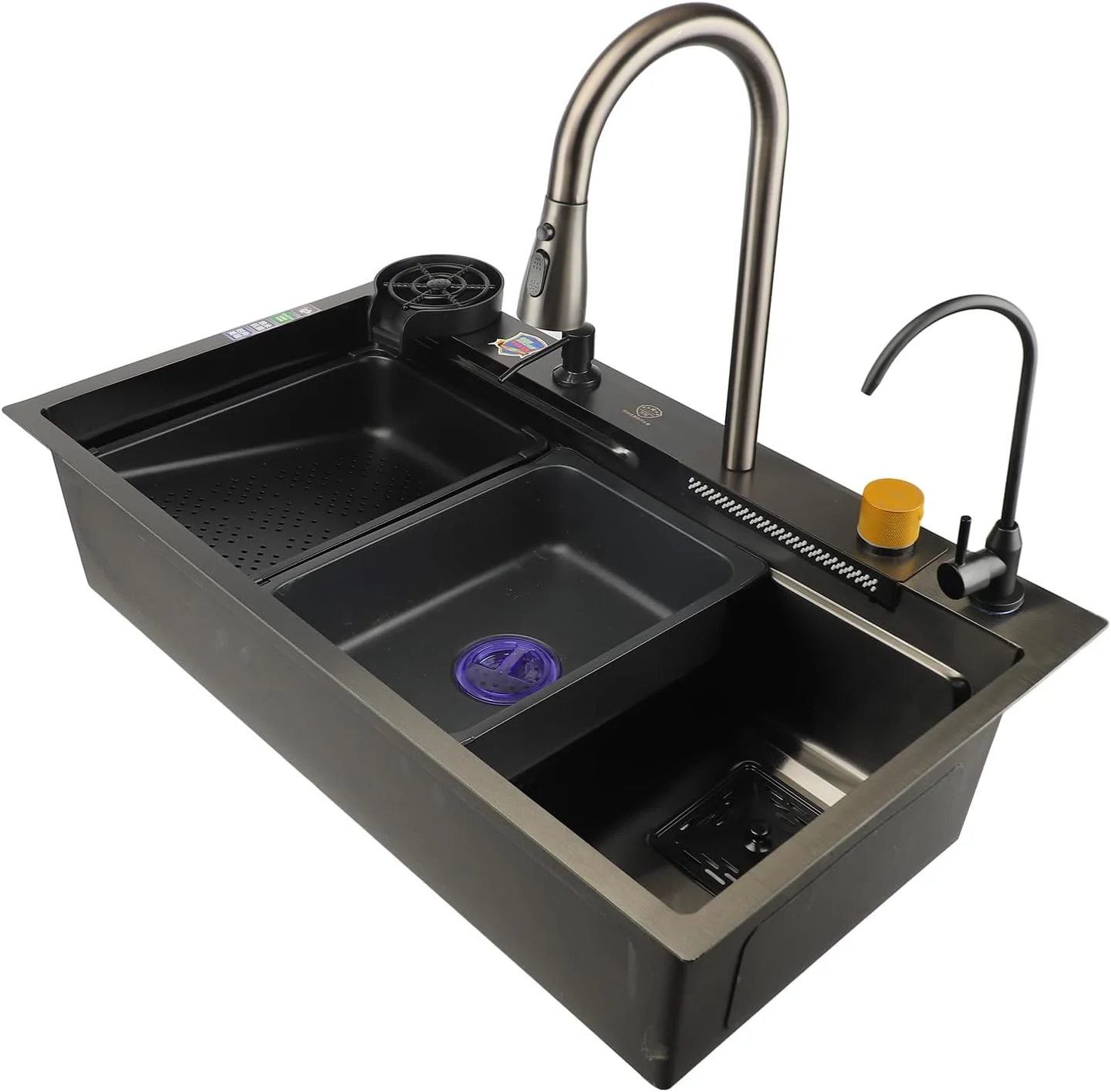 سینک ظرفشویی استیل SIXRUN، لگن بزرگ، سینک آشپزخانه حرفه ای با ظرفیت بالا برای آشپزخانه های خانگی، سینک مدرن توکار