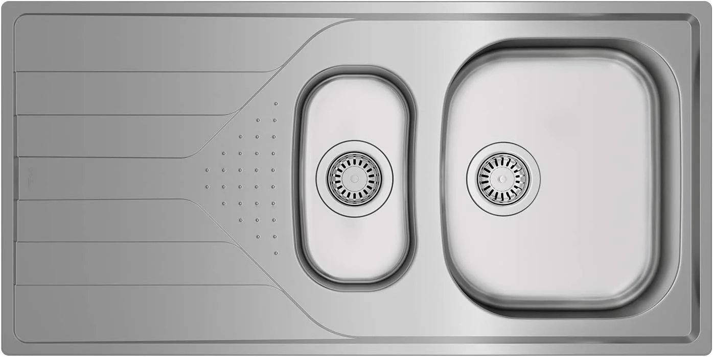 سینک ظرفشویی استیل توکار معکوس شونده تکا Universe 60 T-Xp 1½B 1D در اندازه 60 سانتی متر