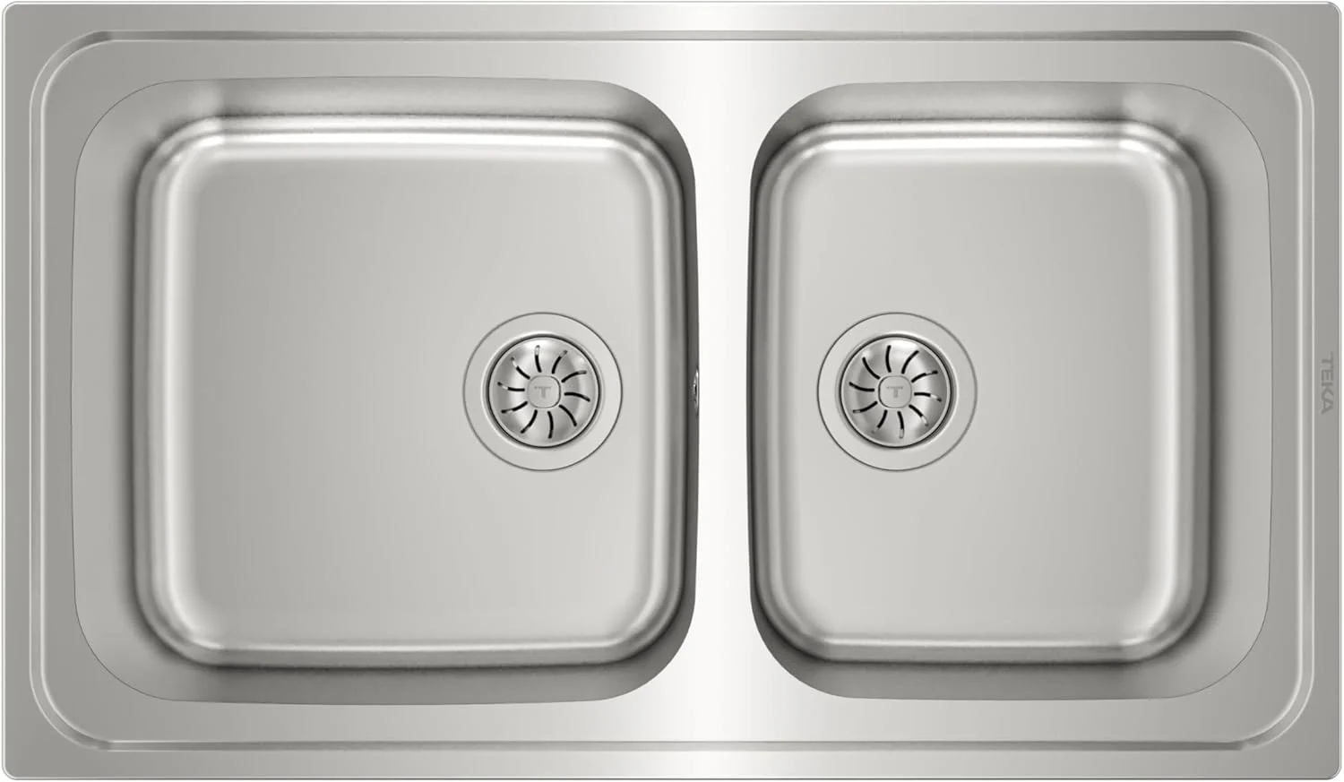 سینک ظرفشویی استیل دو لگنه توکار تِکا مدل Classic 2C86Sf