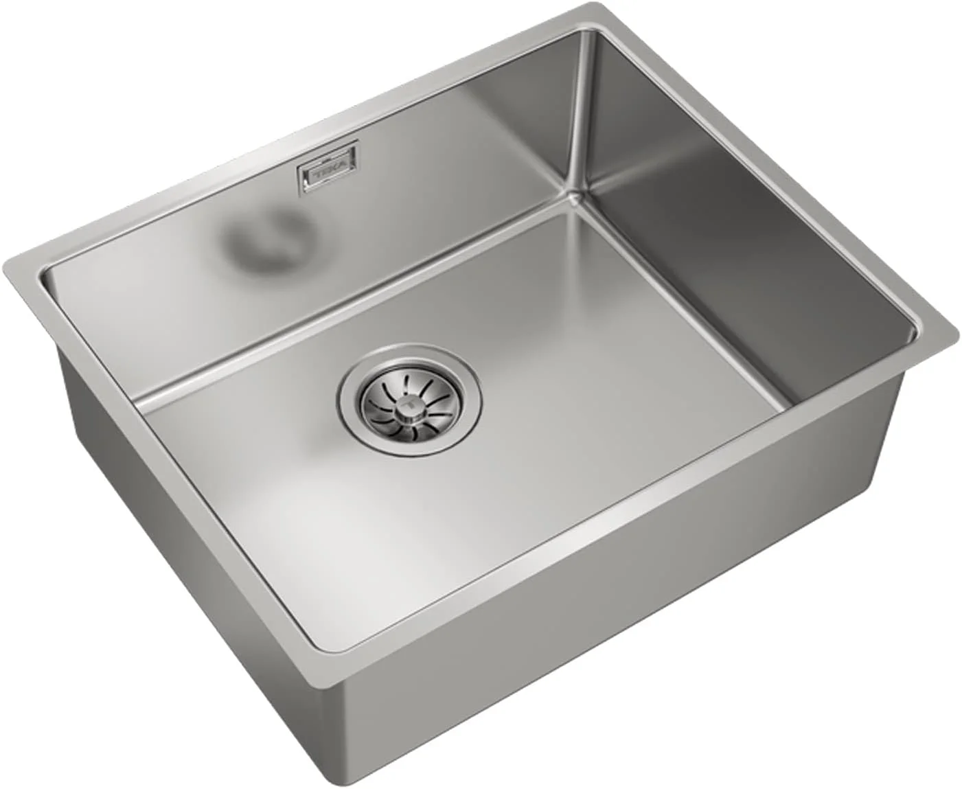 سینک ظرفشویی تکا 115000005 ساخته شده از استیل ضد زنگ با یک لگن مدل Linea Rs15 50.40 3½ W/Ovf Sp-115000005، خاکستری، متوسط