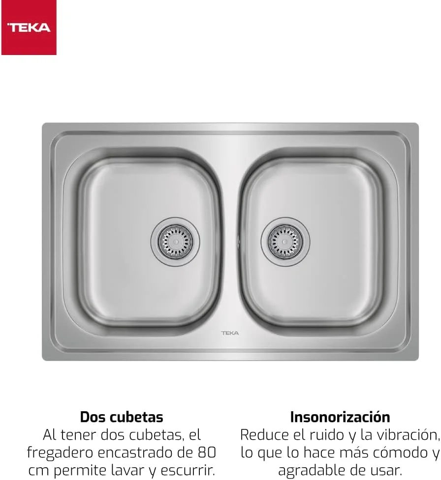 سینک ظرفشویی استیل توکار تکا Universe 80 T-Xp 2B