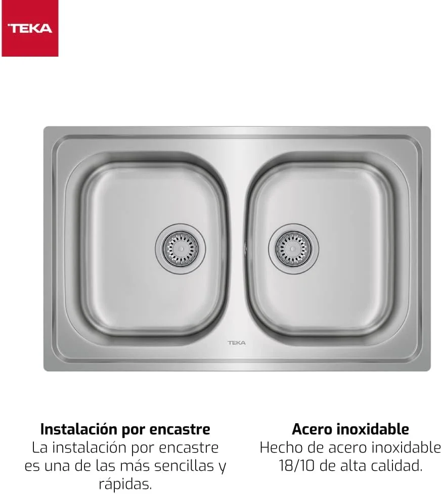 سینک ظرفشویی استیل توکار تکا Universe 80 T-Xp 2B