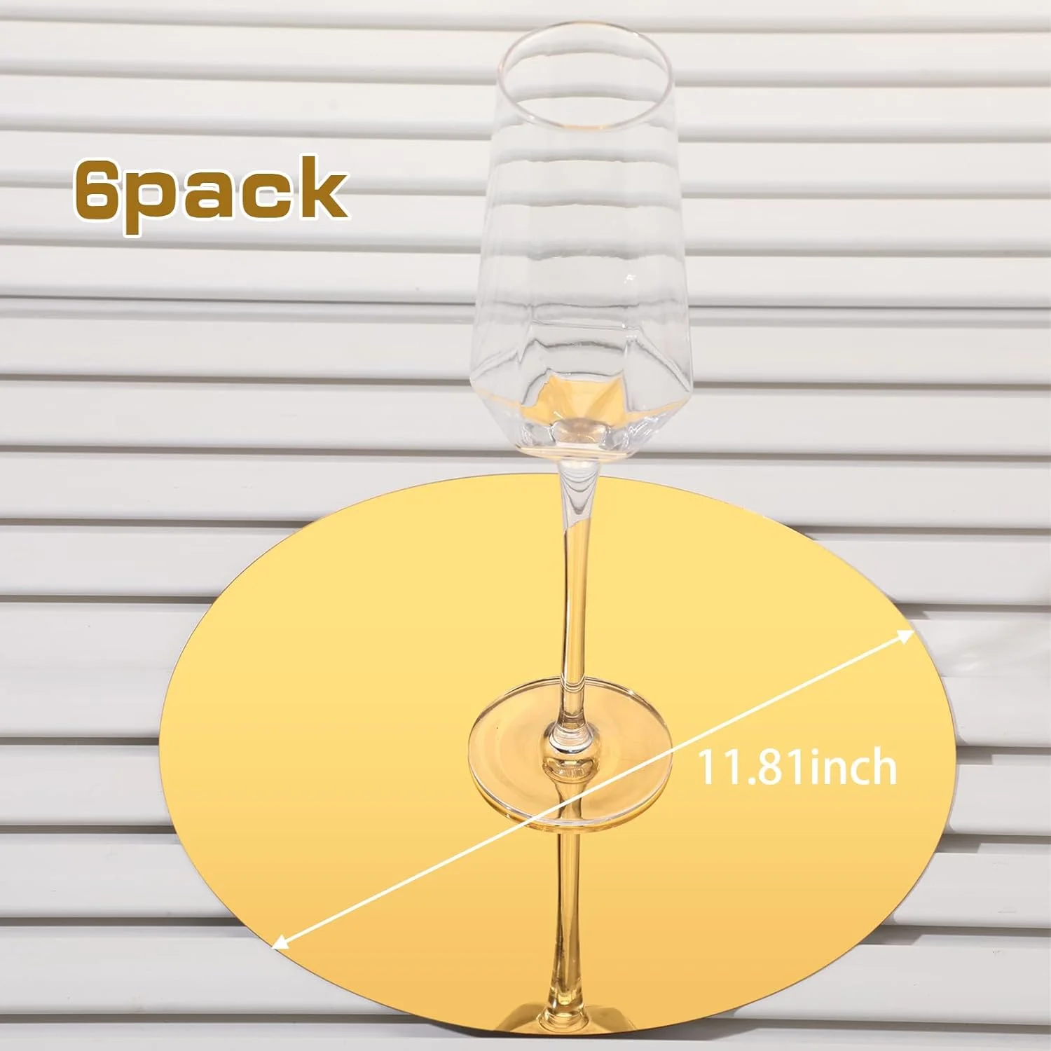 آینه گرد اکریلیک 12 اینچی Thyle، 6 عددی، مناسب برای استفاده به عنوان پایه شمع و تزیین میز، دکوراسیون جشن عروسی و کریسمس، ضخامت 1 میلی متر (طلایی) آینه گرد اکریلیک 12 اینچی Thyle، 6 عددی، مناسب برای استفاده به عنوان پایه شمع و تزیین میز، دکوراسیون جشن عروسی و کریسمس، ضخامت 1 میلی متر (طلایی)