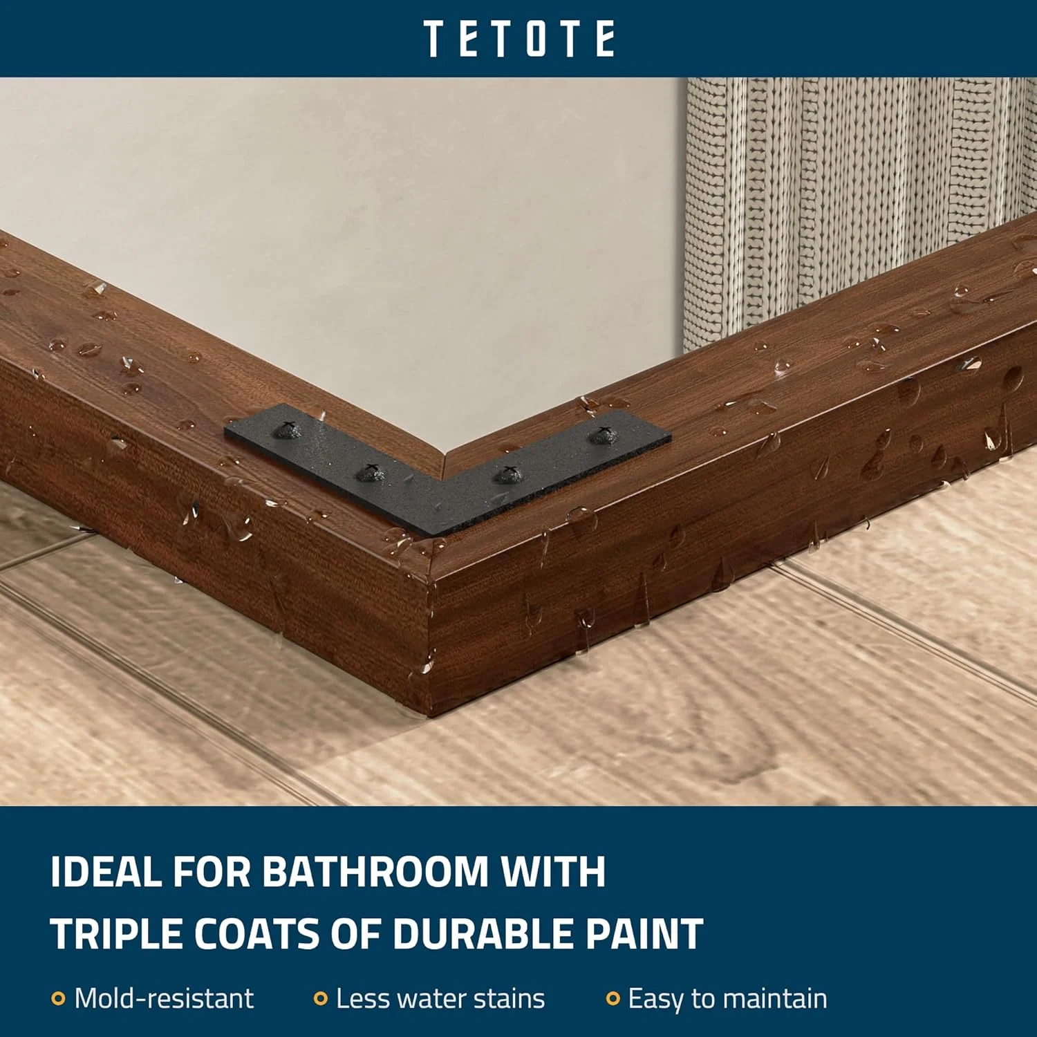 آینه قاب چوبی گردویی TETOTE با ابعاد 60x90 سانتیمتر، مناسب برای دیوار حمام/اتاق خواب/نشیمن/ورودی، آینه روشویی ضد آب به سبک روستایی (نصب افقی/عمودی) آینه قاب چوبی گردویی TETOTE با ابعاد 60x90 سانتیمتر، مناسب برای دیوار حمام/اتاق خواب/نشیمن/ورودی، آینه روشویی ضد آب به سبک روستایی (نصب افقی/عمودی)