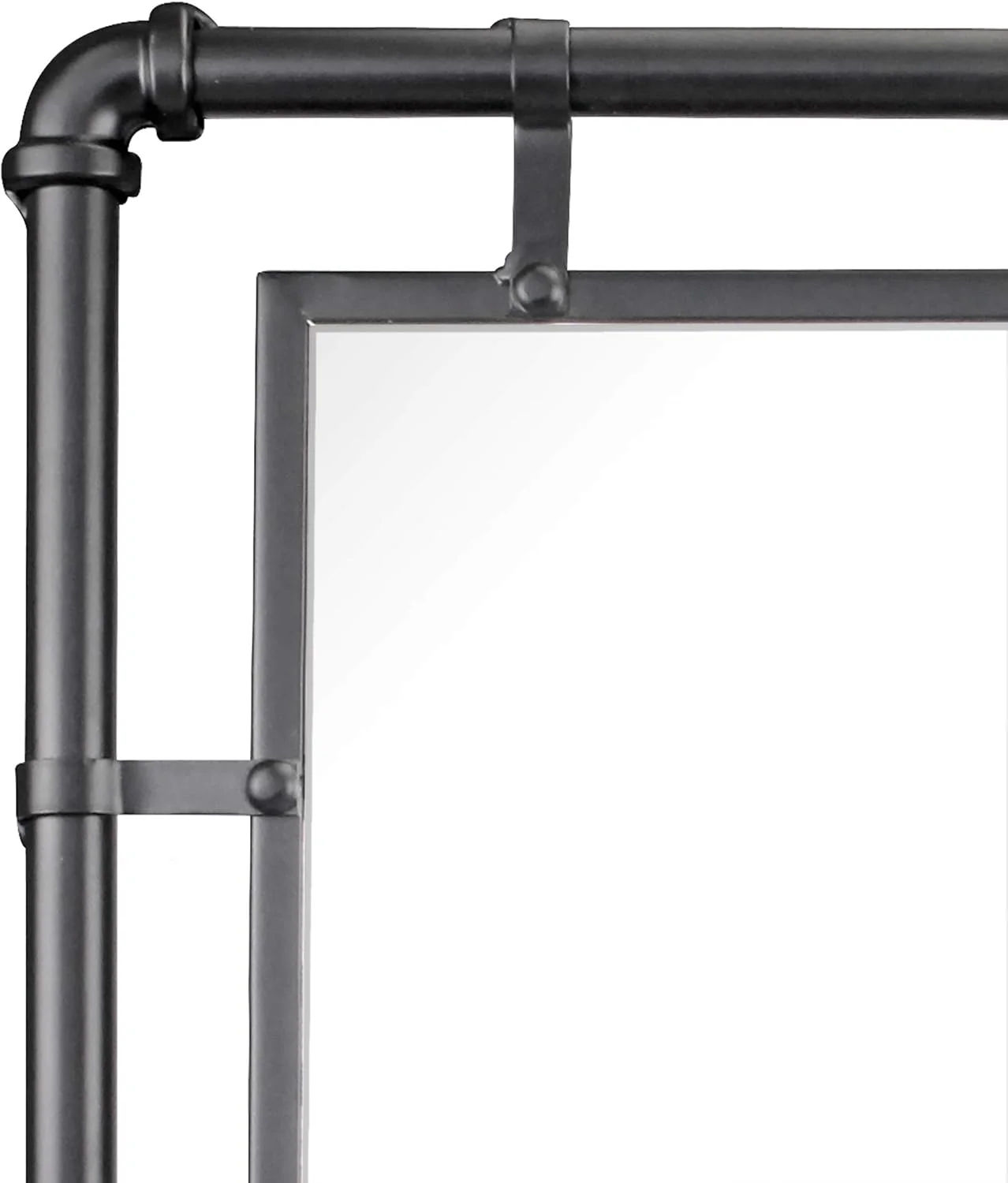 آینه دیواری مستطیلی فلزی مشکی طرح لوله صنعتی استون برایر، 74 در 42 سانتی متر، دارای آویز متصل، دکور مدرن برای اتاق نشیمن، اتاق خواب، حمام، راهرو و ورودی آینه دیواری مستطیلی فلزی مشکی طرح لوله صنعتی استون برایر، 74 در 42 سانتی متر، دارای آویز متصل، دکور مدرن برای اتاق نشیمن، اتاق خواب، حمام، راهرو و ورودی