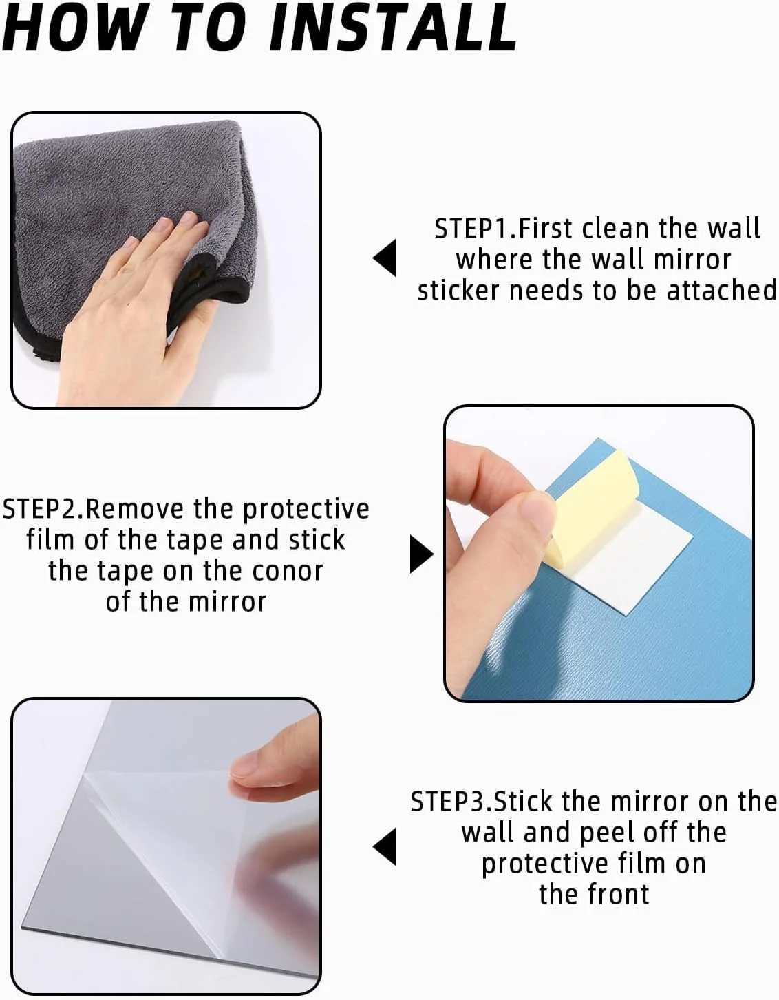 بسته 6 عددی آینه های کاشی خود چسب SOBEAU، 30 x 20 سانتی متر، ورق های آینه خود چسب A4، فیلم آینه انعطاف پذیر، آینه چسب HD، آینه پلاستیکی بزرگ بدون قاب، آینه تزئینی اکریلیک، دیواری بسته 6 عددی آینه های کاشی خود چسب SOBEAU، 30 x 20 سانتی متر، ورق های آینه خود چسب A4، فیلم آینه انعطاف پذیر، آینه چسب HD، آینه پلاستیکی بزرگ بدون قاب، آینه تزئینی اکریلیک، دیواری