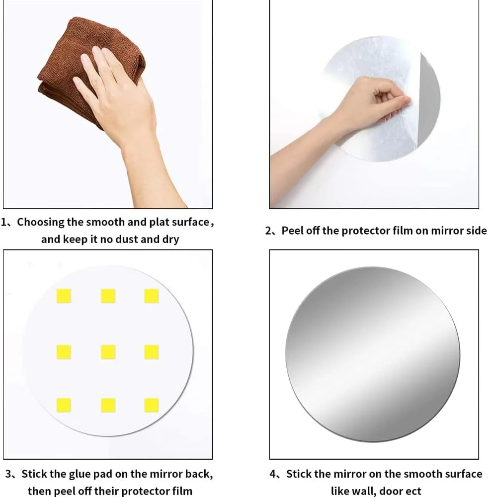 بسته 2 عددی آینه های کاشی خود چسب SSyang، 30 x 30 سانتی متر، آینه های اکریلیک گرد، آینه های انعطاف پذیر خود چسب، غیر شیشه ای، دکوراسیون دیواری اکریلیک DIY، آینه تزئینی، آینه دیواری بدون قاب بسته 2 عددی آینه های کاشی خود چسب SSyang، 30 x 30 سانتی متر، آینه های اکریلیک گرد، آینه های انعطاف پذیر خود چسب، غیر شیشه ای، دکوراسیون دیواری اکریلیک DIY، آینه تزئینی، آینه دیواری بدون قاب